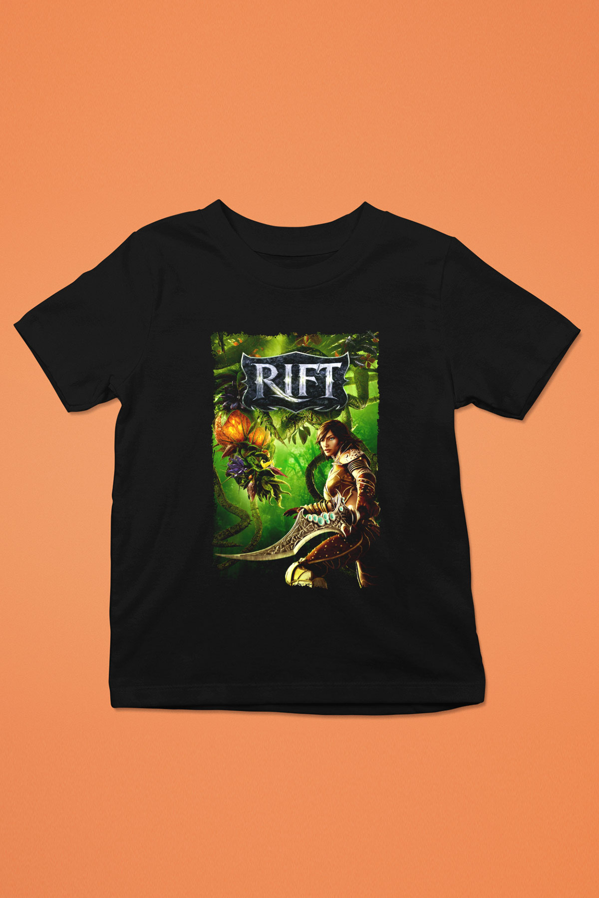 Rift Siyah Unisex Çocuk Tişört