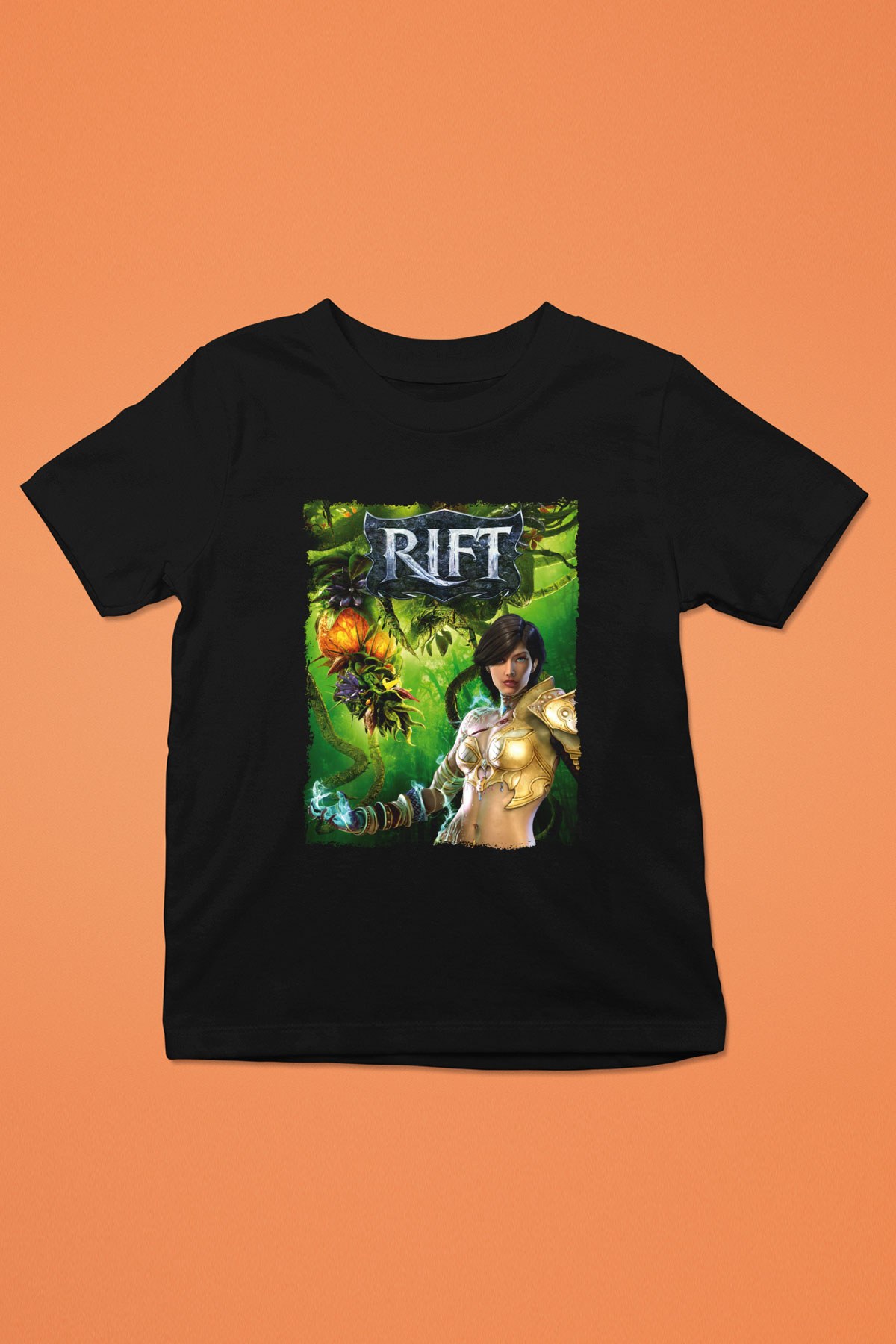 Rift Siyah Unisex Çocuk Tişört