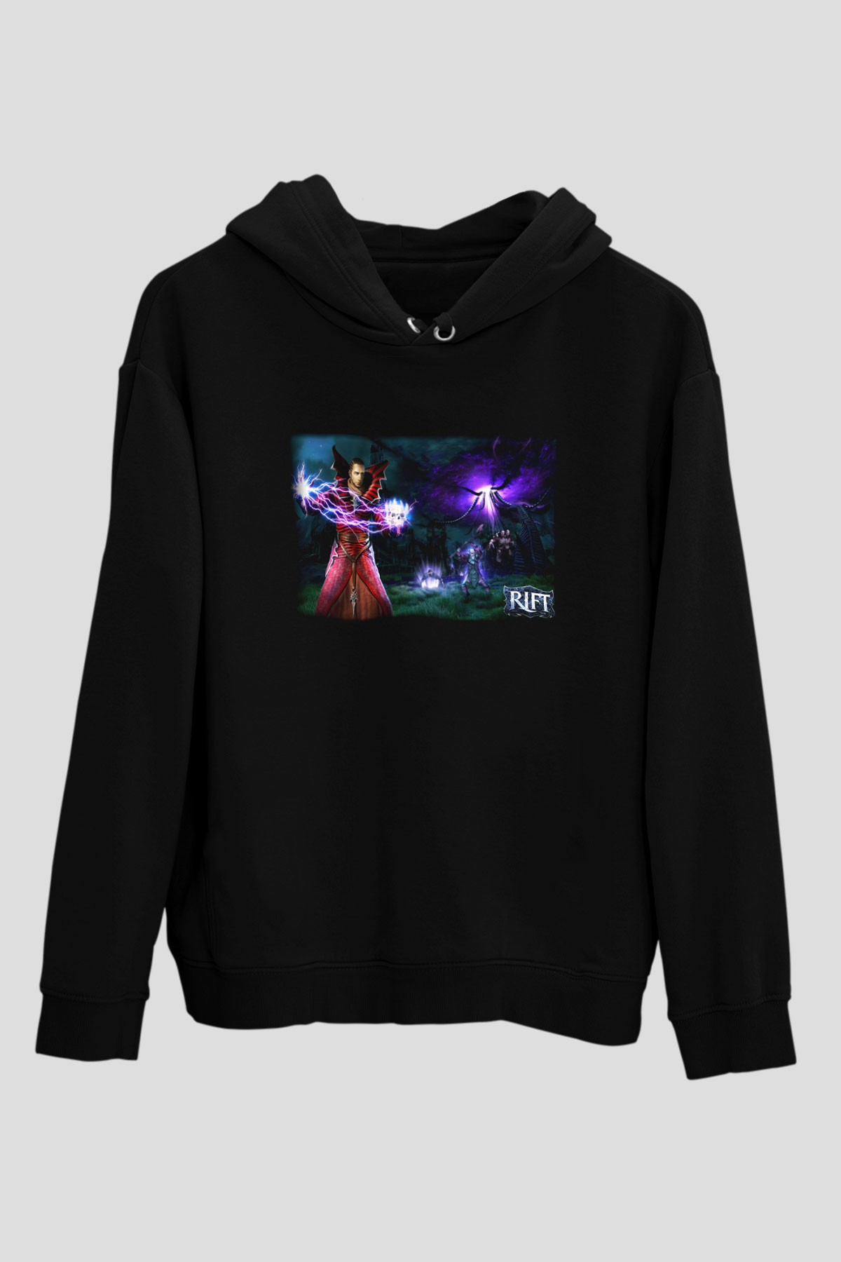 Rift Siyah Unisex Hoodie