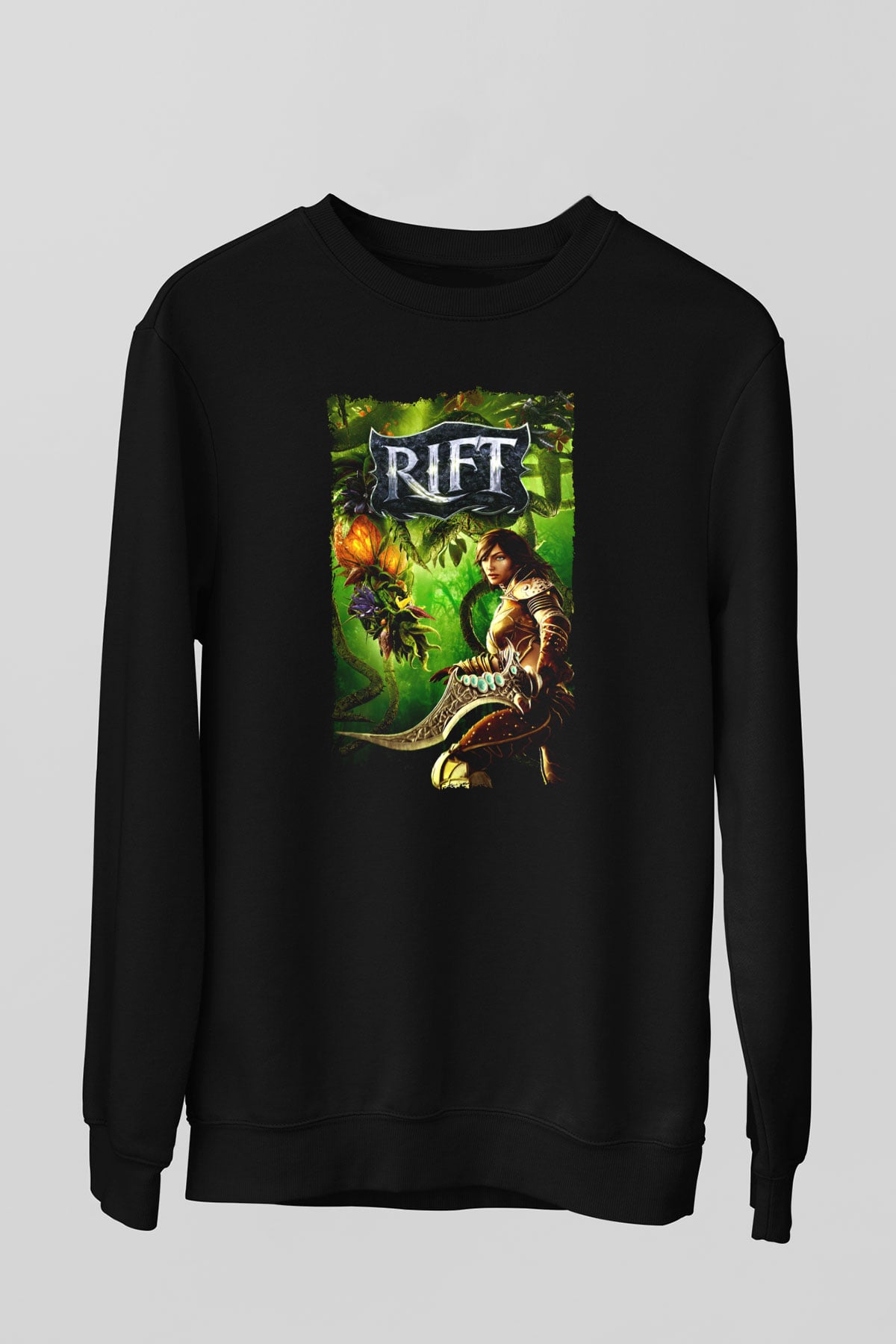 Rift Siyah Unisex Sweatshirt
