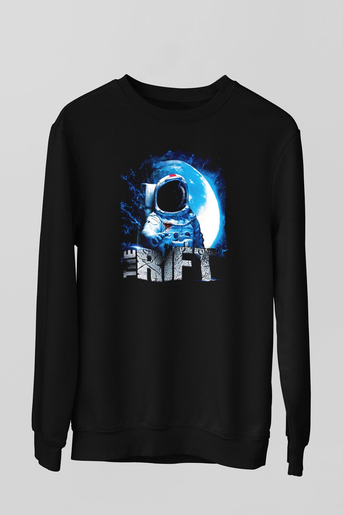 Rift Siyah Unisex Sweatshirt