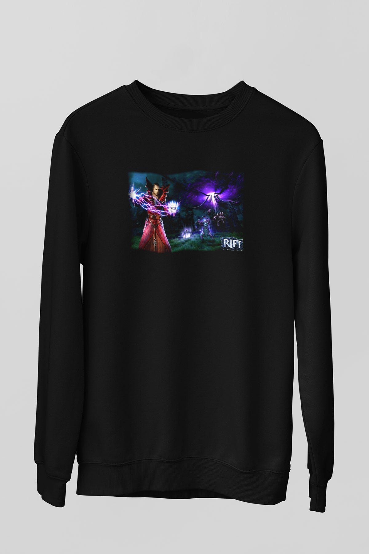 Rift Siyah Unisex Sweatshirt