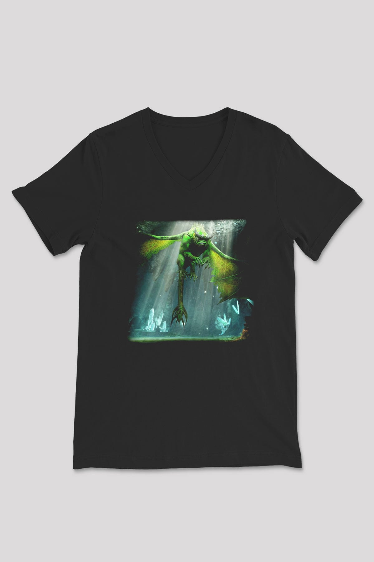 Rift Siyah Unisex V Yaka Tişört T-Shirt