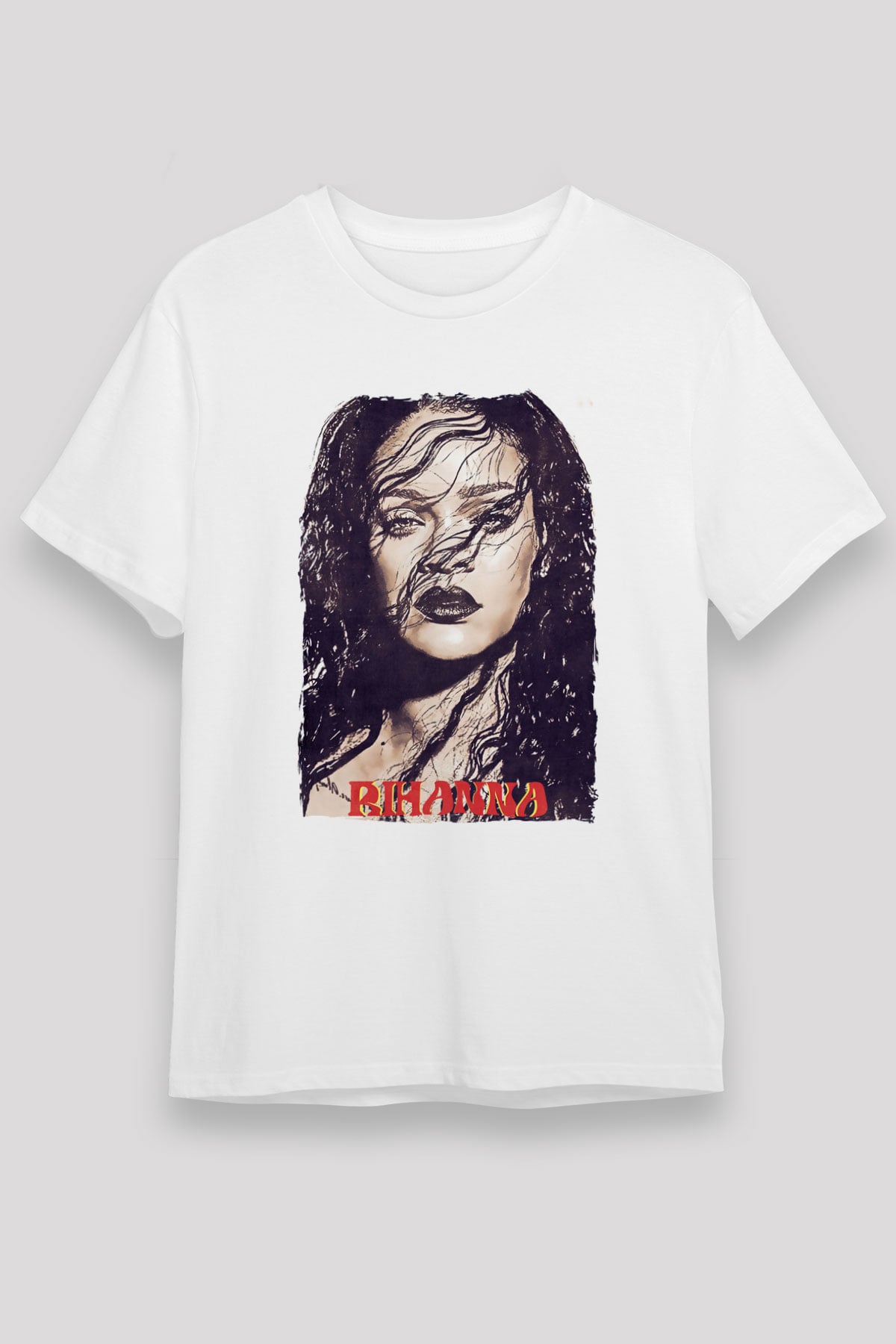 Rihanna Beyaz Unisex Tişört T-Shirt - TişörtFabrikası