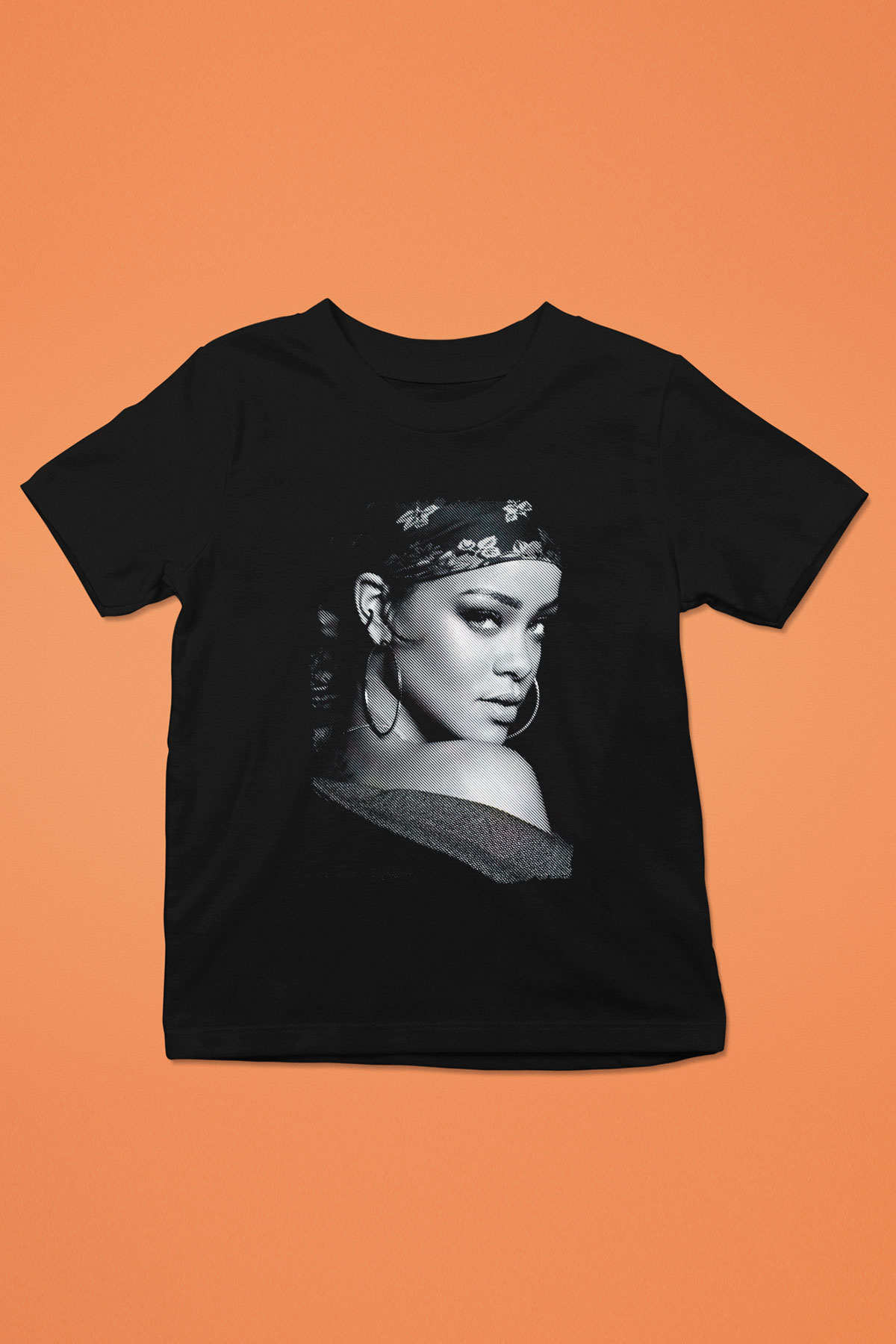 Rihanna Siyah Unisex Çocuk Tişört