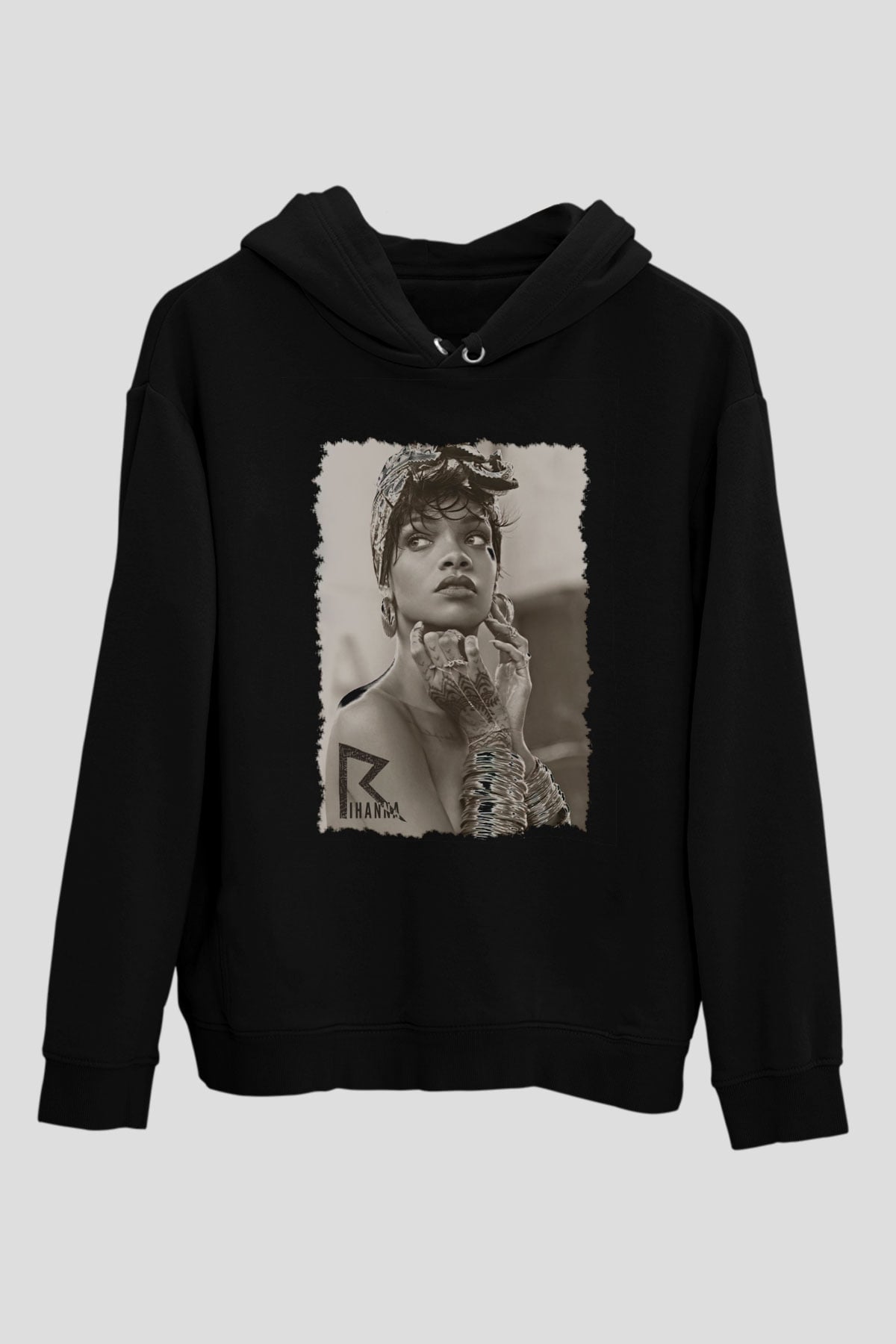 Rihanna Siyah Unisex Hoodie
