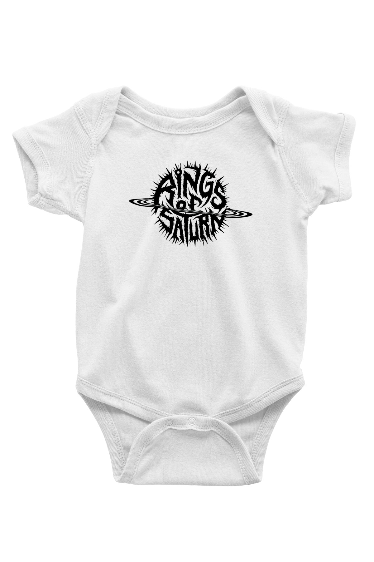 Rings of Saturn Baskılı Beyaz Unisex Bebek Body - Zıbın