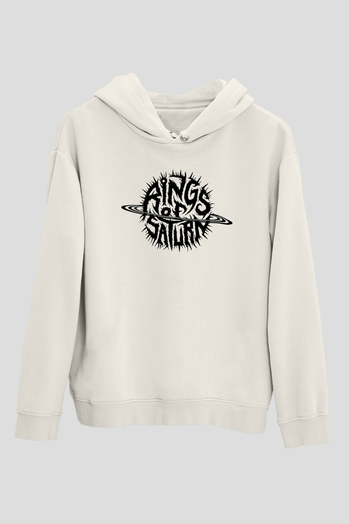 Rings of Saturn Beyaz Unisex Kapşonlu Sweatshirt