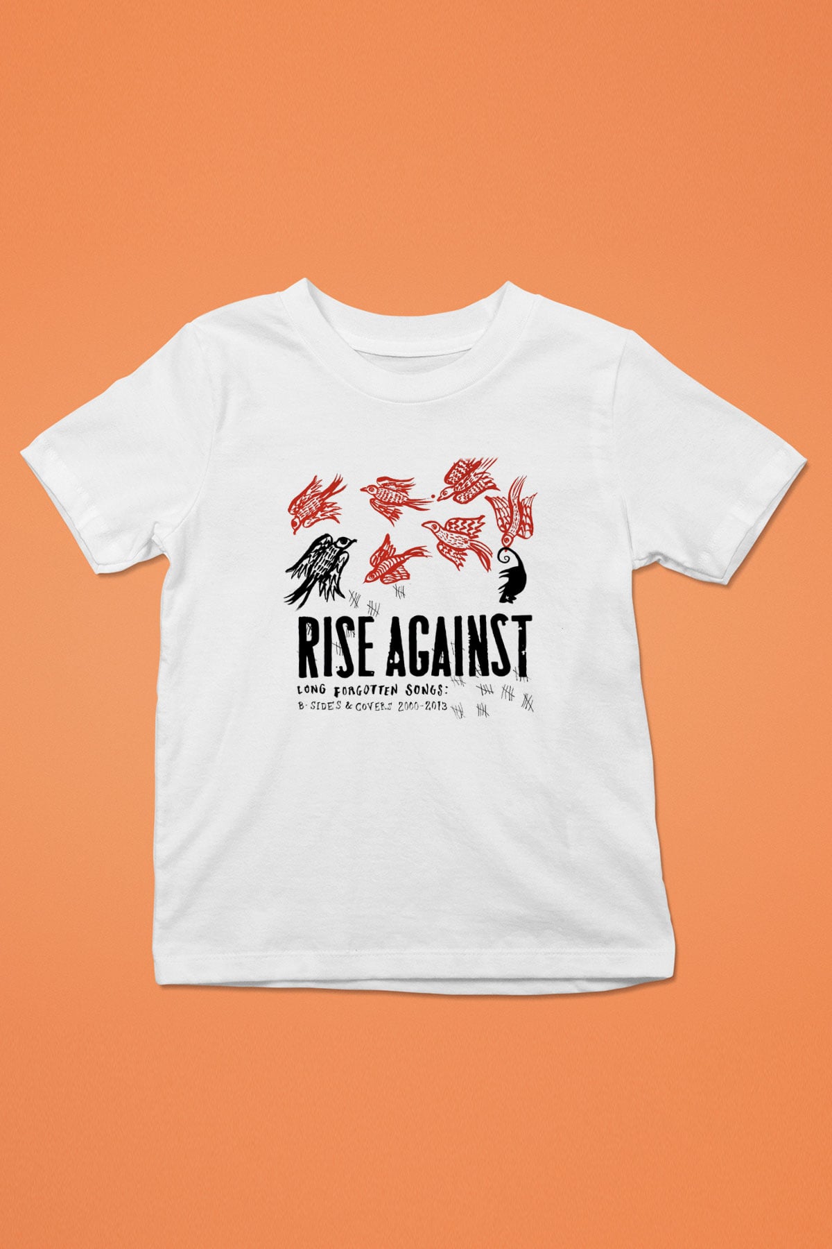 Rise Against Baskılı Beyaz Unisex Çocuk Tişört