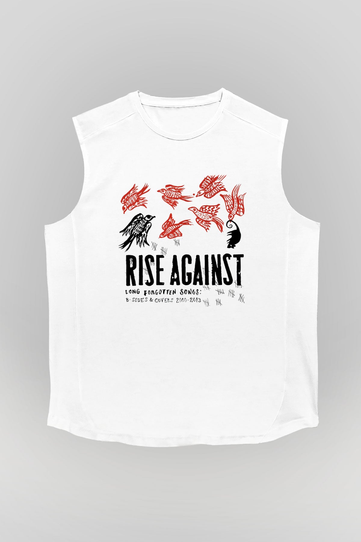 Rise Against Beyaz Unisex Kolsuz Tişört