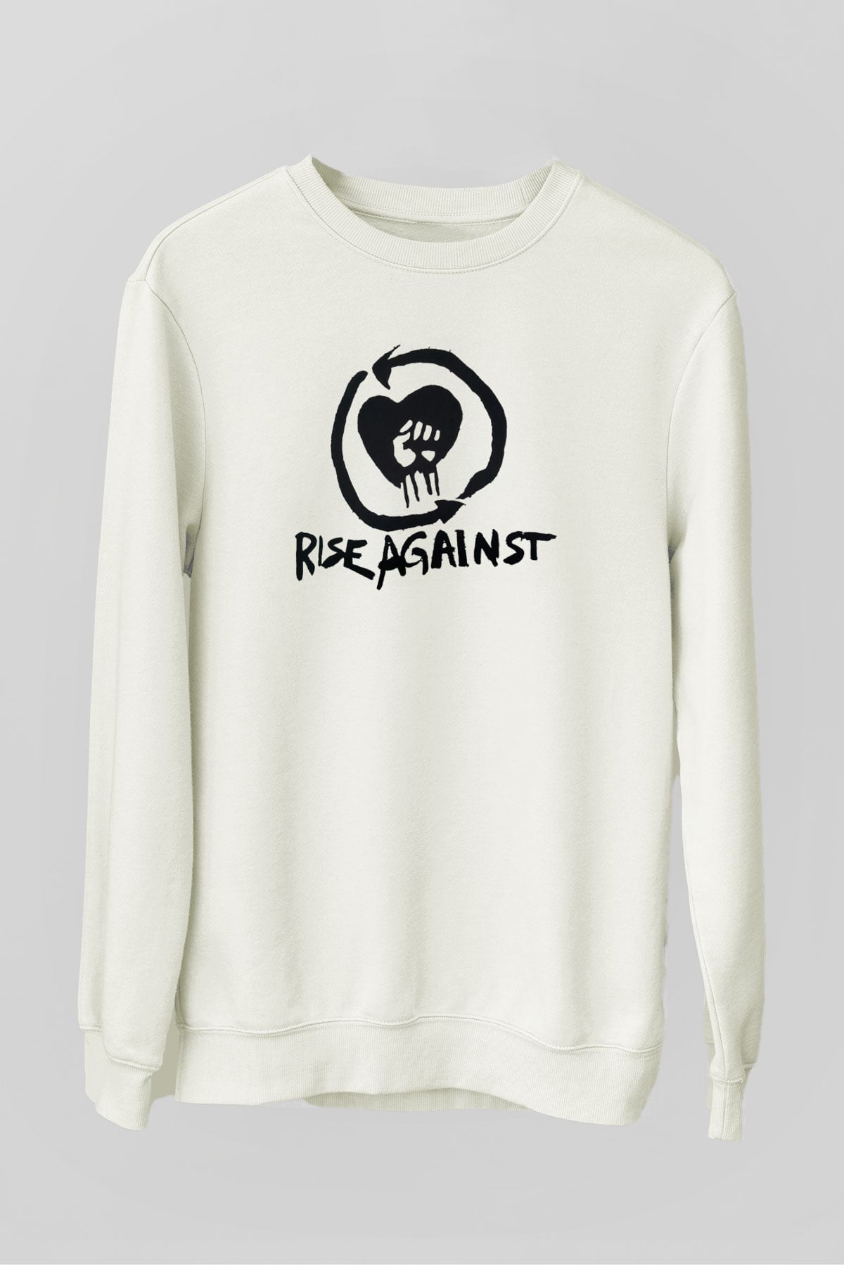 Rise Against Beyaz Unisex Sweatshirt