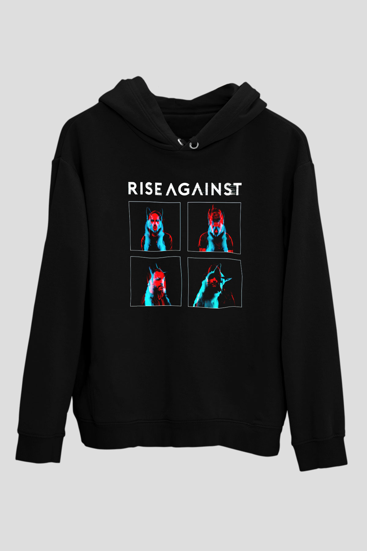 Rise Against Siyah Unisex Hoodie
