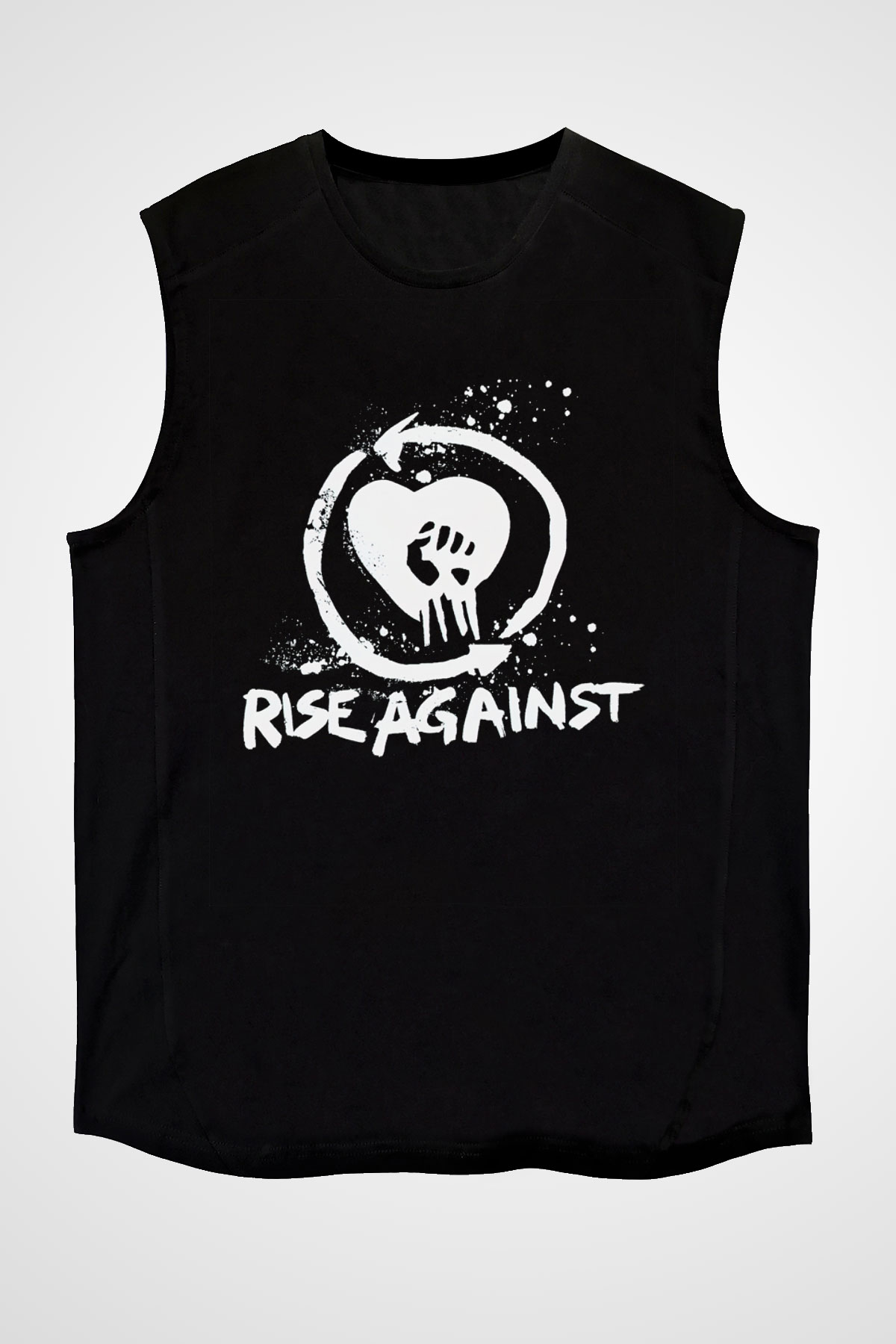 Rise Against Siyah Unisex Kolsuz Tişört