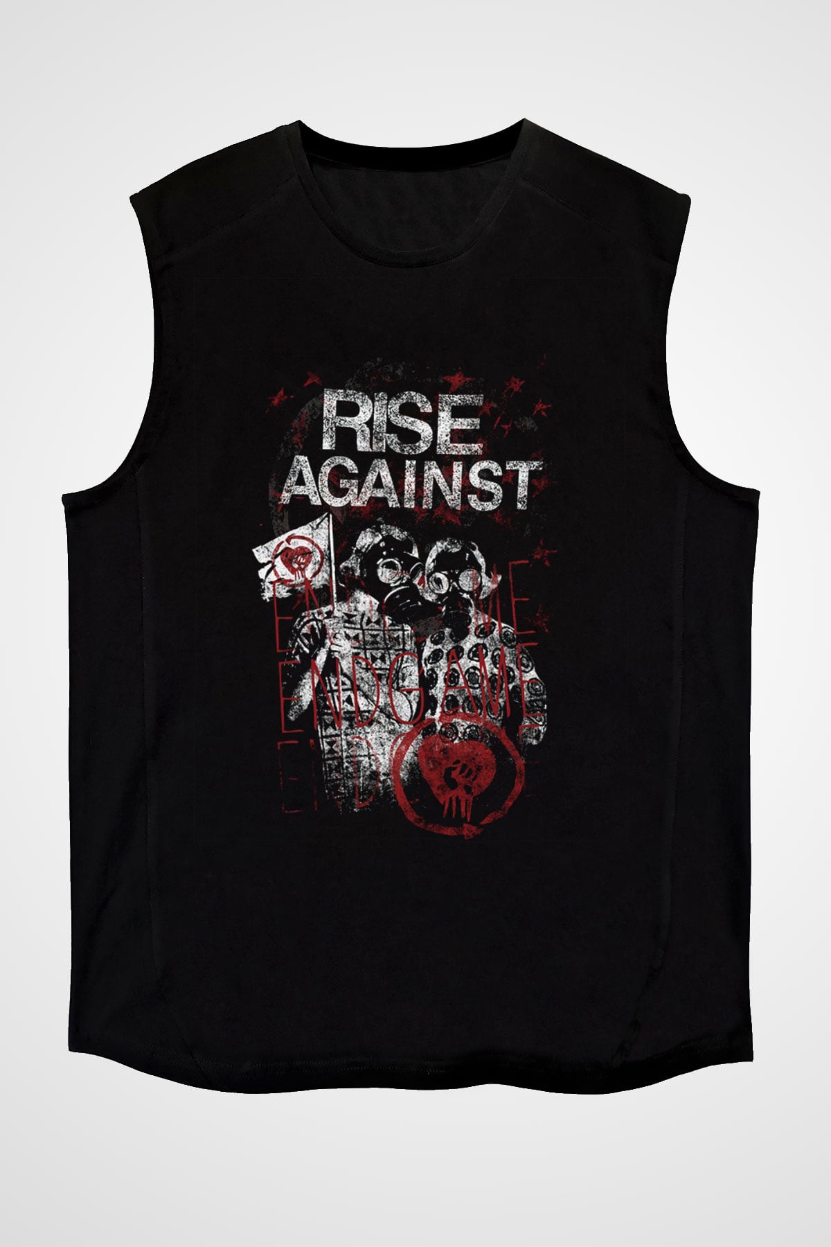 Rise Against Siyah Unisex Kolsuz Tişört