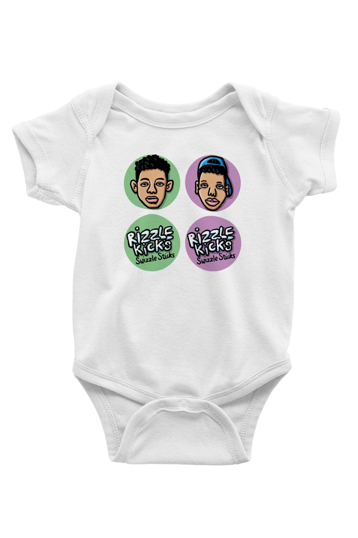 Rizzle Kicks Beyaz Bebek Body - Zıbın