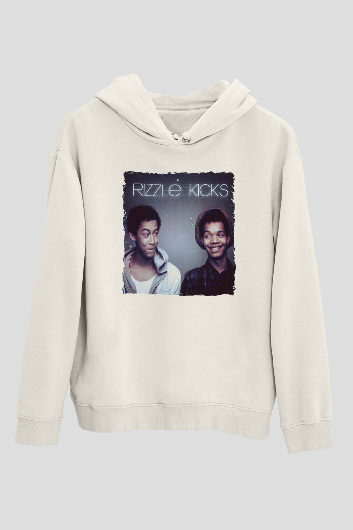 Rizzle Kicks Beyaz Unisex Kapüşonlu Sweatshirt