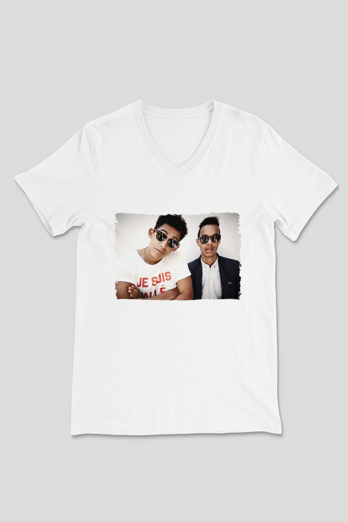 Rizzle Kicks Beyaz Unisex V Yaka Tişört