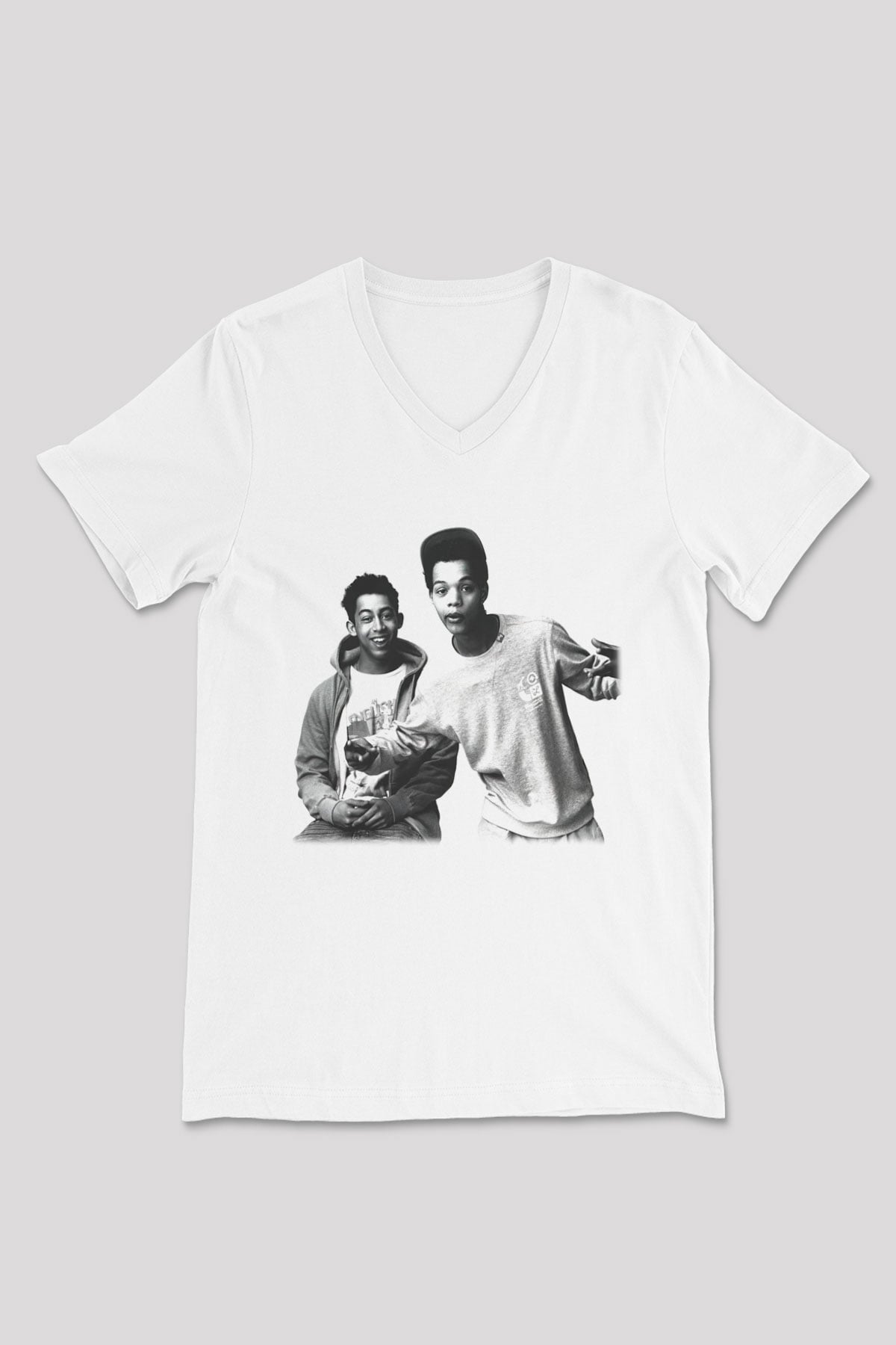 Rizzle Kicks Beyaz Unisex V Yaka Tişört T-Shirt