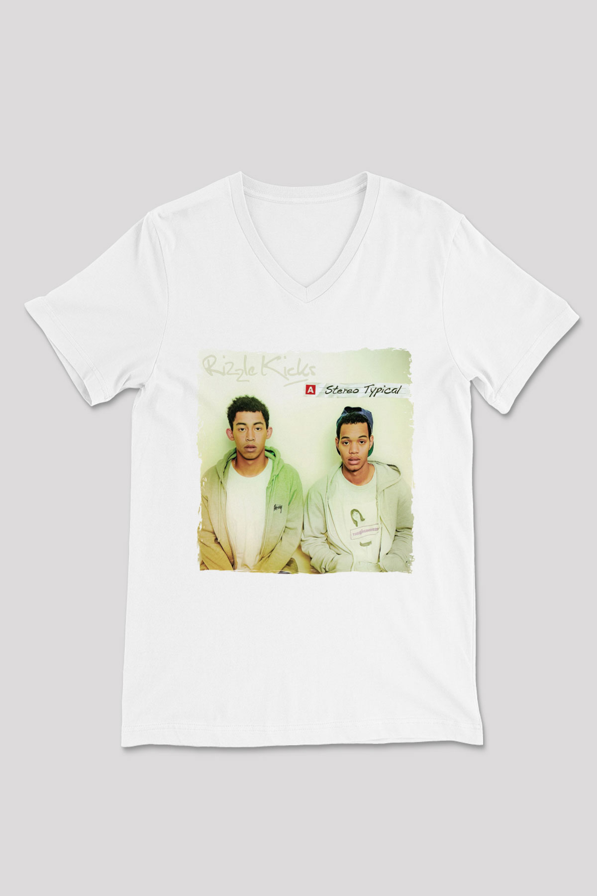 Rizzle Kicks Beyaz Unisex V Yaka Tişört