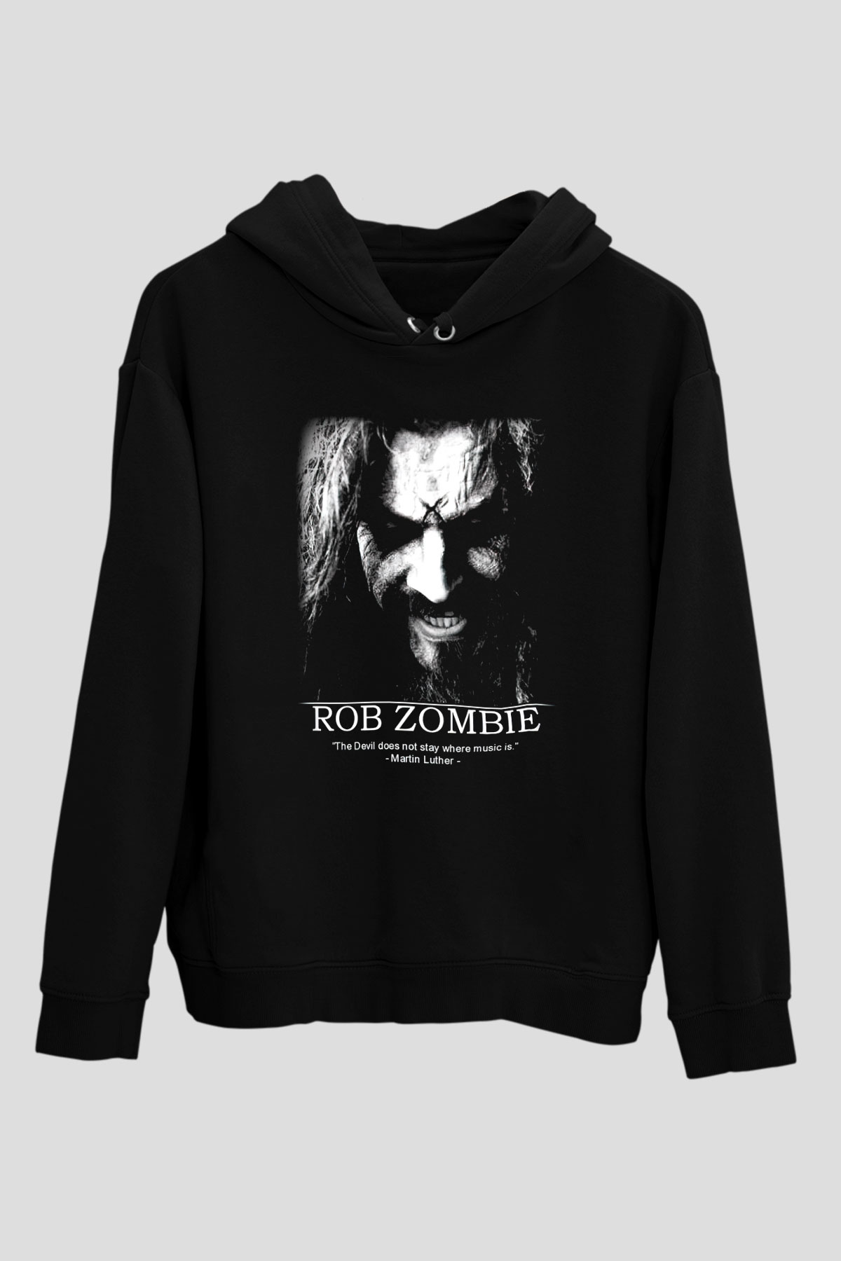 Rob Zombie Siyah Unisex Hoodie