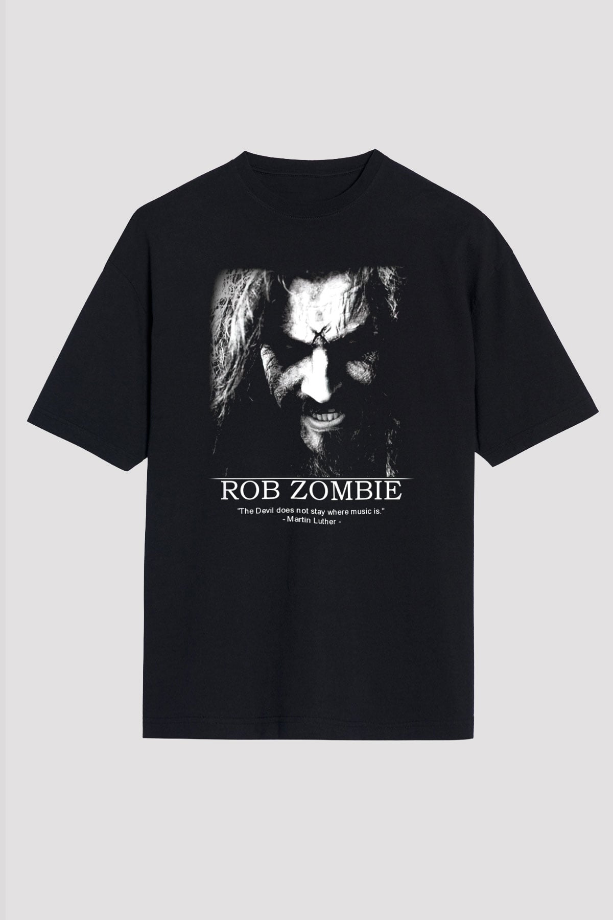 Rob Zombie Siyah Unisex Oversize Tişört T-Shirt
