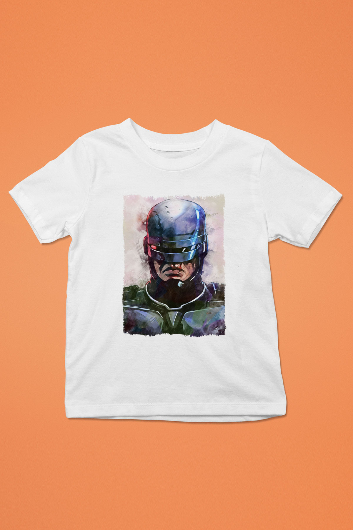 RoboCop Beyaz Unisex Çocuk Tişört