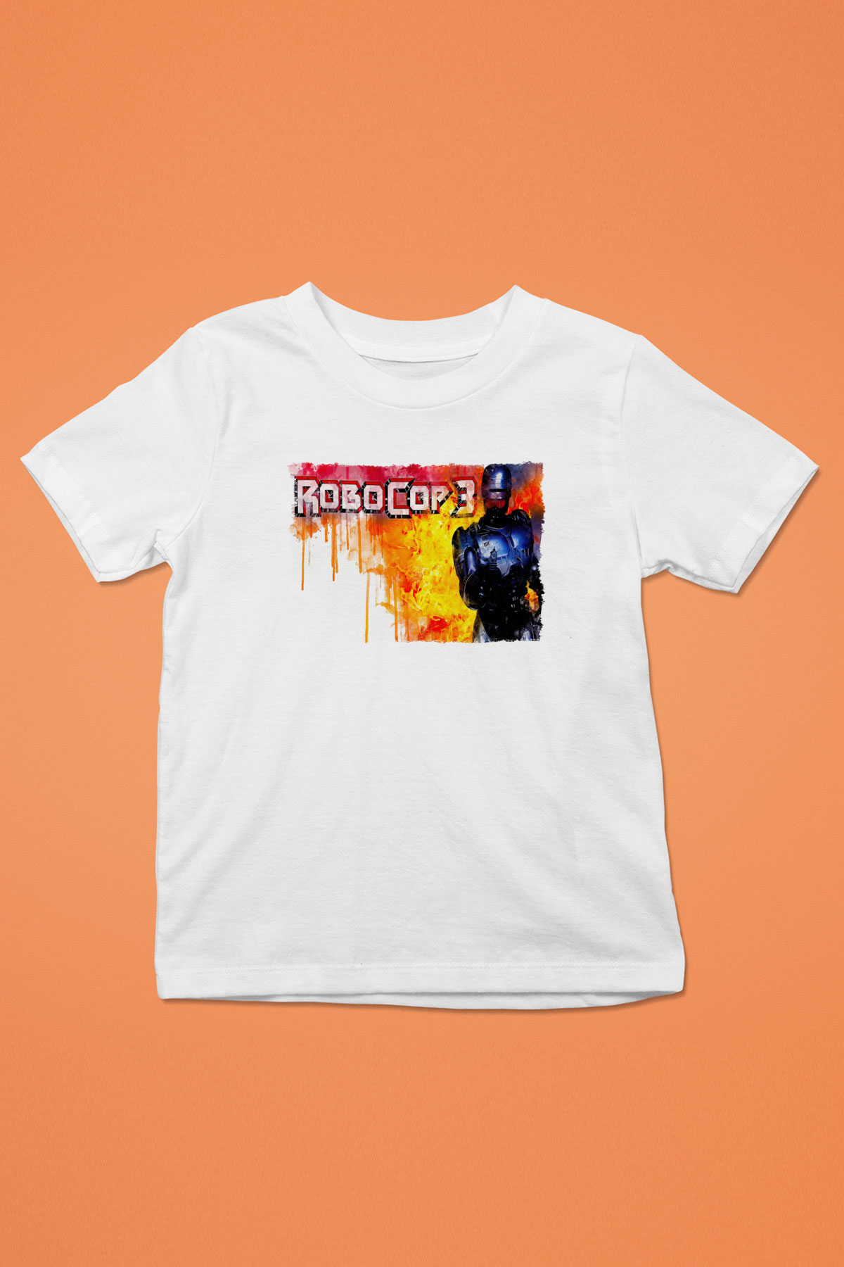 RoboCop Beyaz Unisex Çocuk Tişört