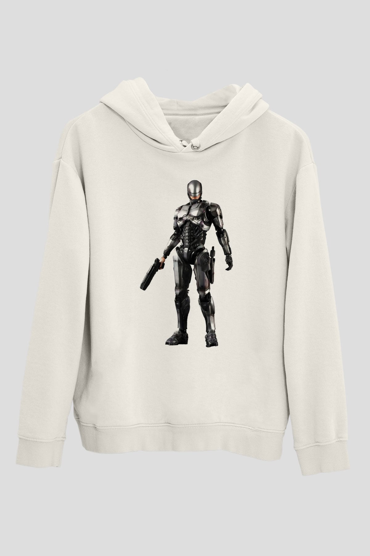 RoboCop Beyaz Unisex Hoodie