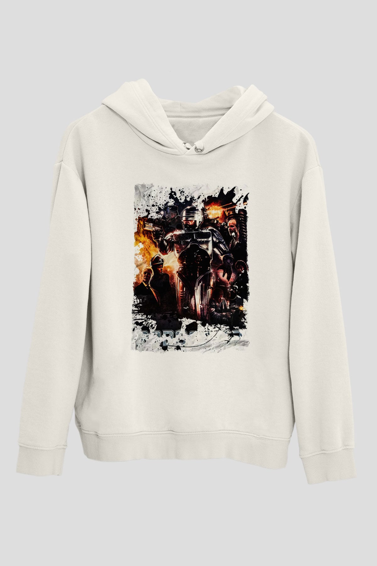 RoboCop Beyaz Unisex Hoodie