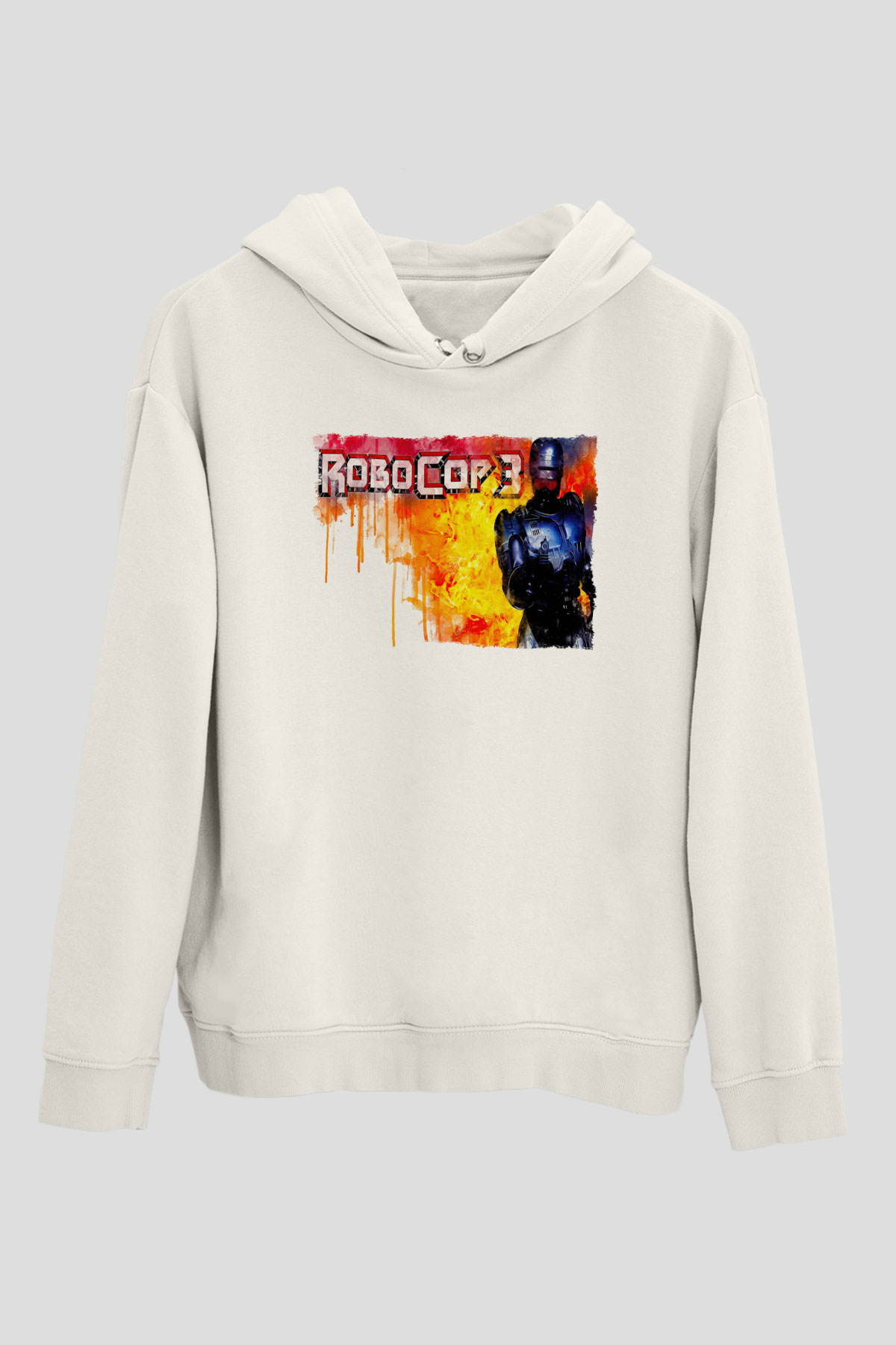 RoboCop Beyaz Unisex Hoodie