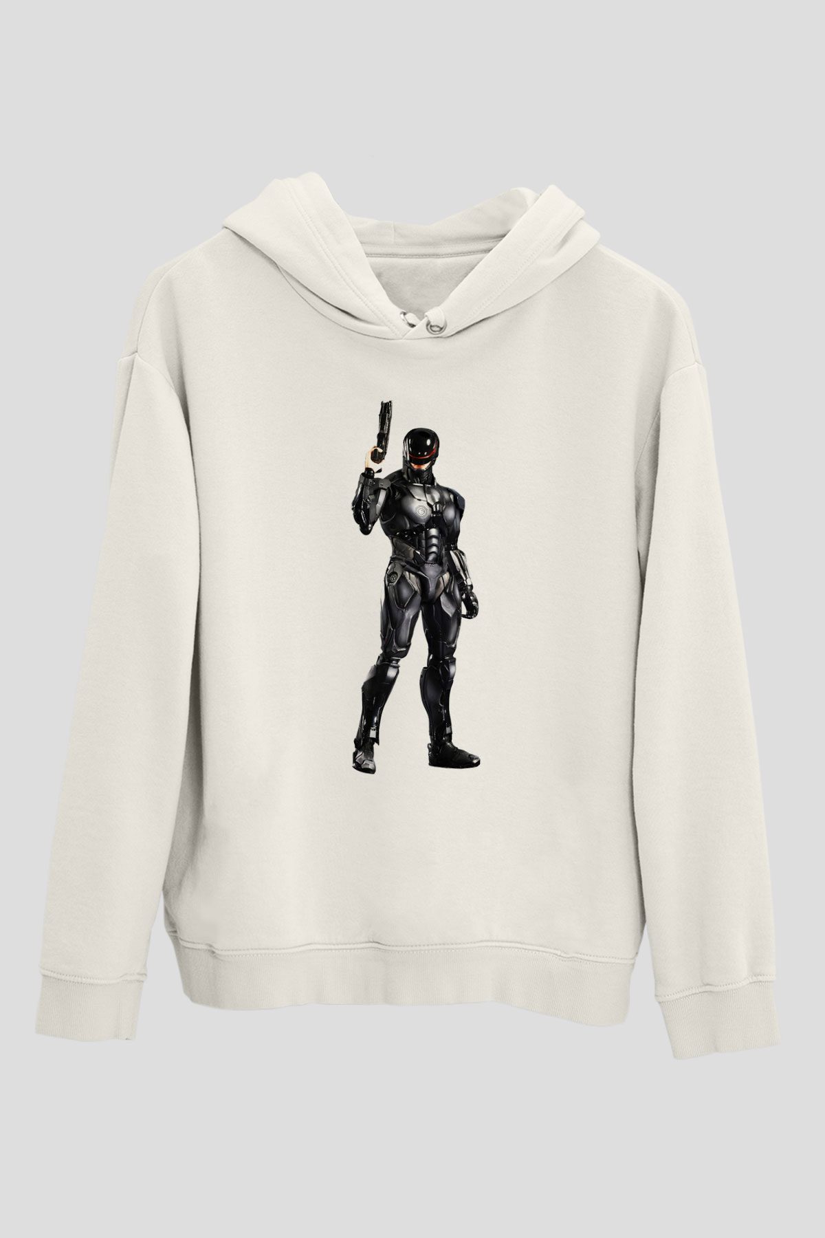 RoboCop Beyaz Unisex Hoodie