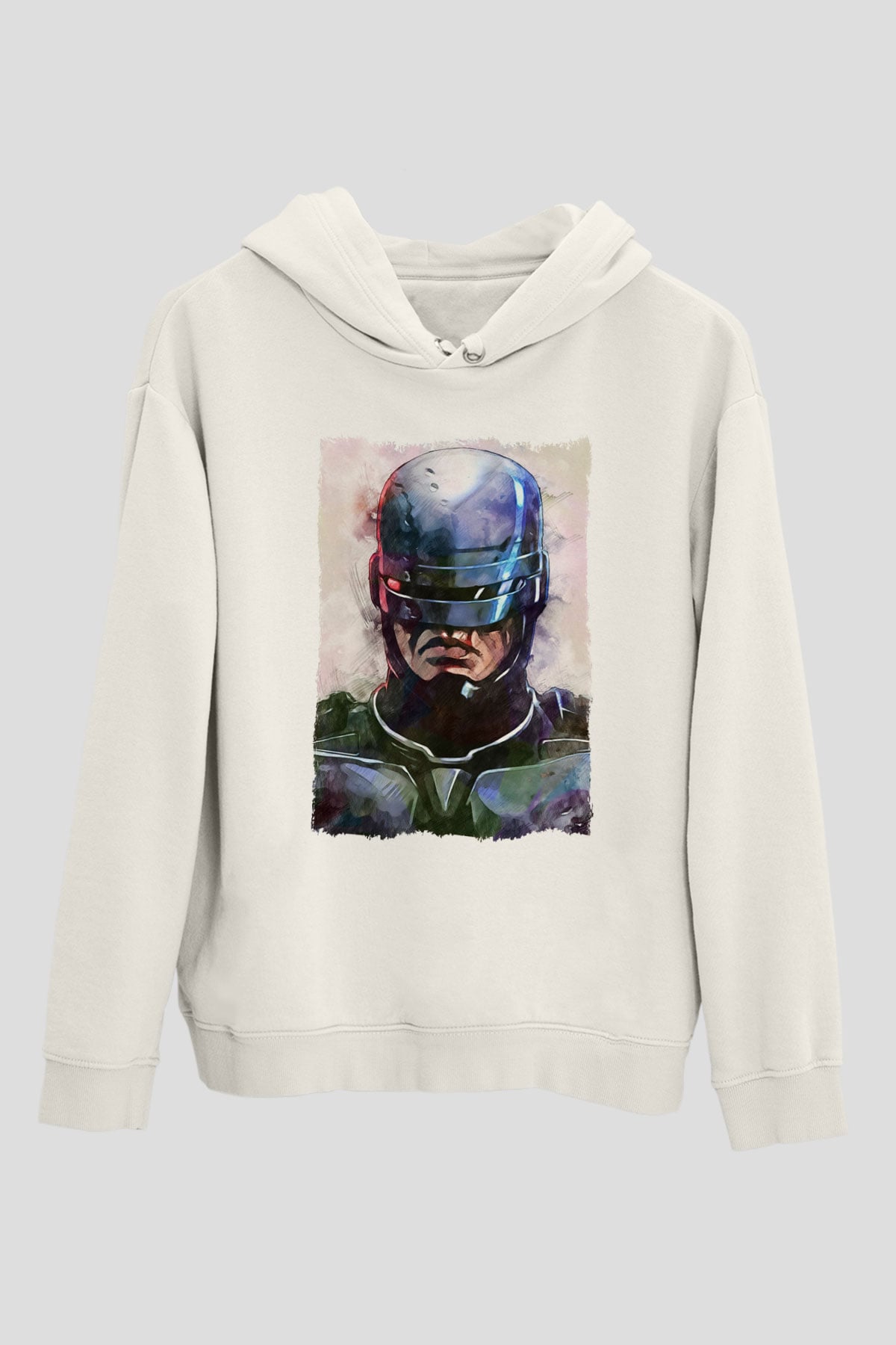 RoboCop Beyaz Unisex Hoodie