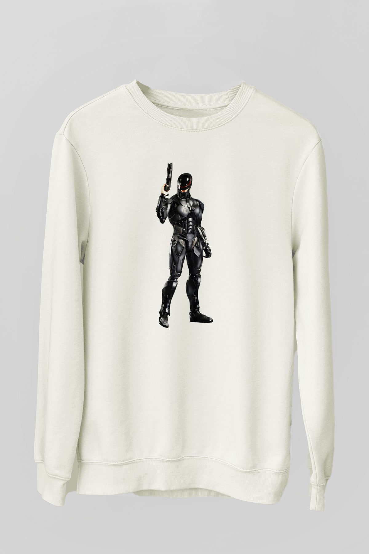 RoboCop Beyaz Unisex Sweatshirt