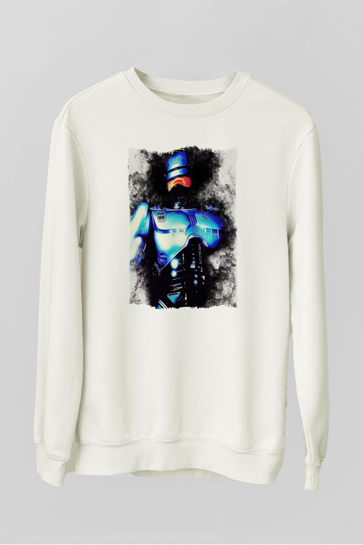 RoboCop Beyaz Unisex Sweatshirt