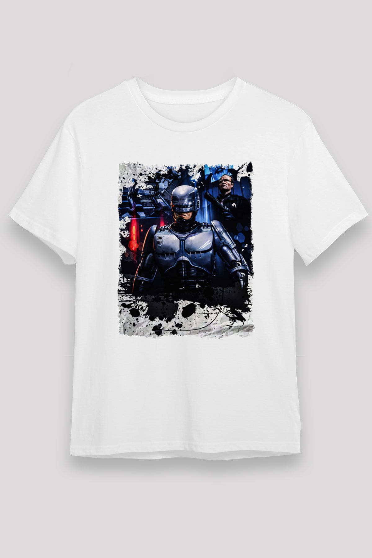 RoboCop Beyaz Unisex Tişört T-Shirt