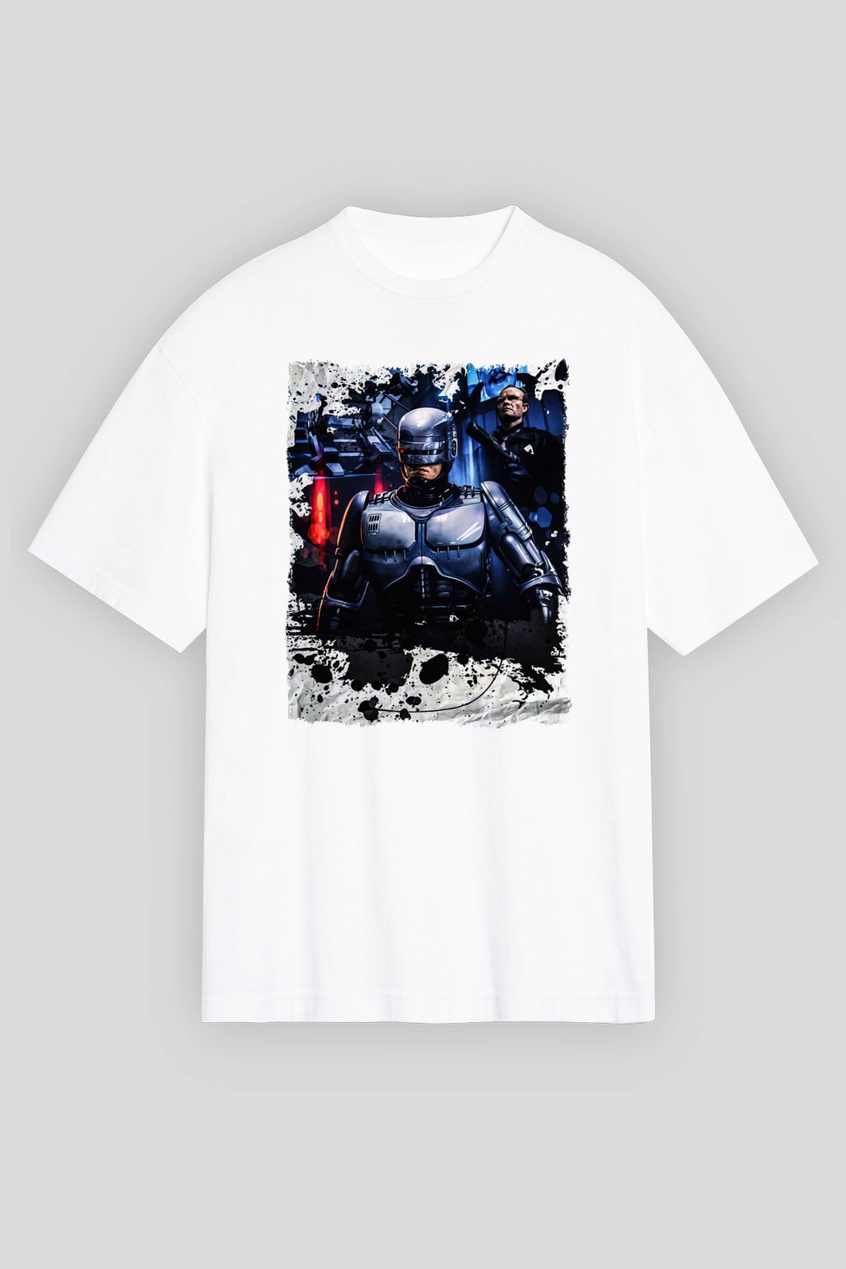 RoboCop Beyaz Unisex Tişört T-Shirt