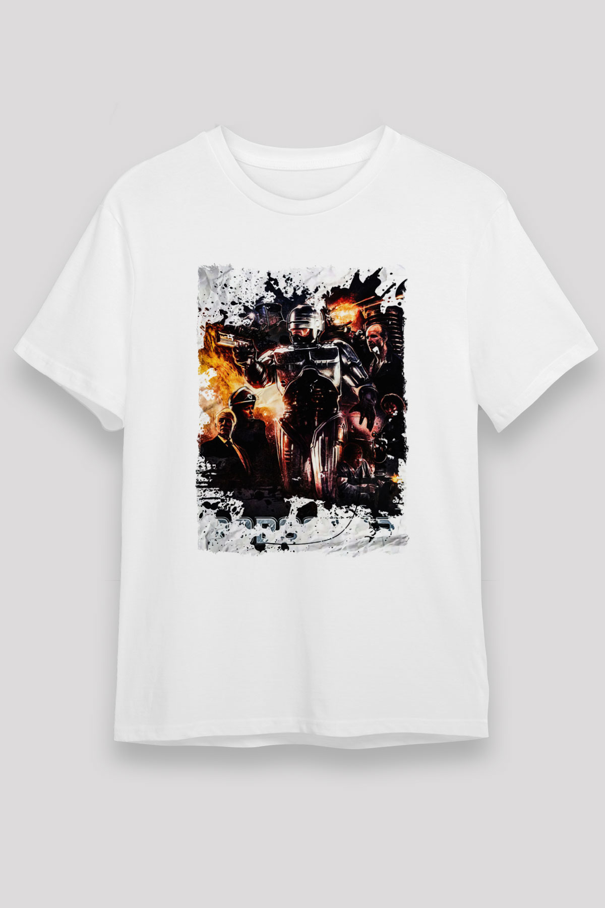 RoboCop Beyaz Unisex Tişört T-Shirt