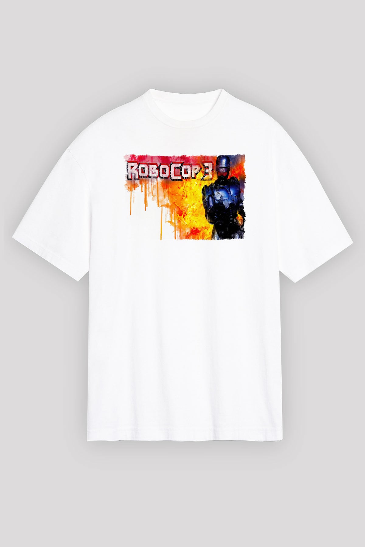 RoboCop Beyaz Unisex Tişört T-Shirt