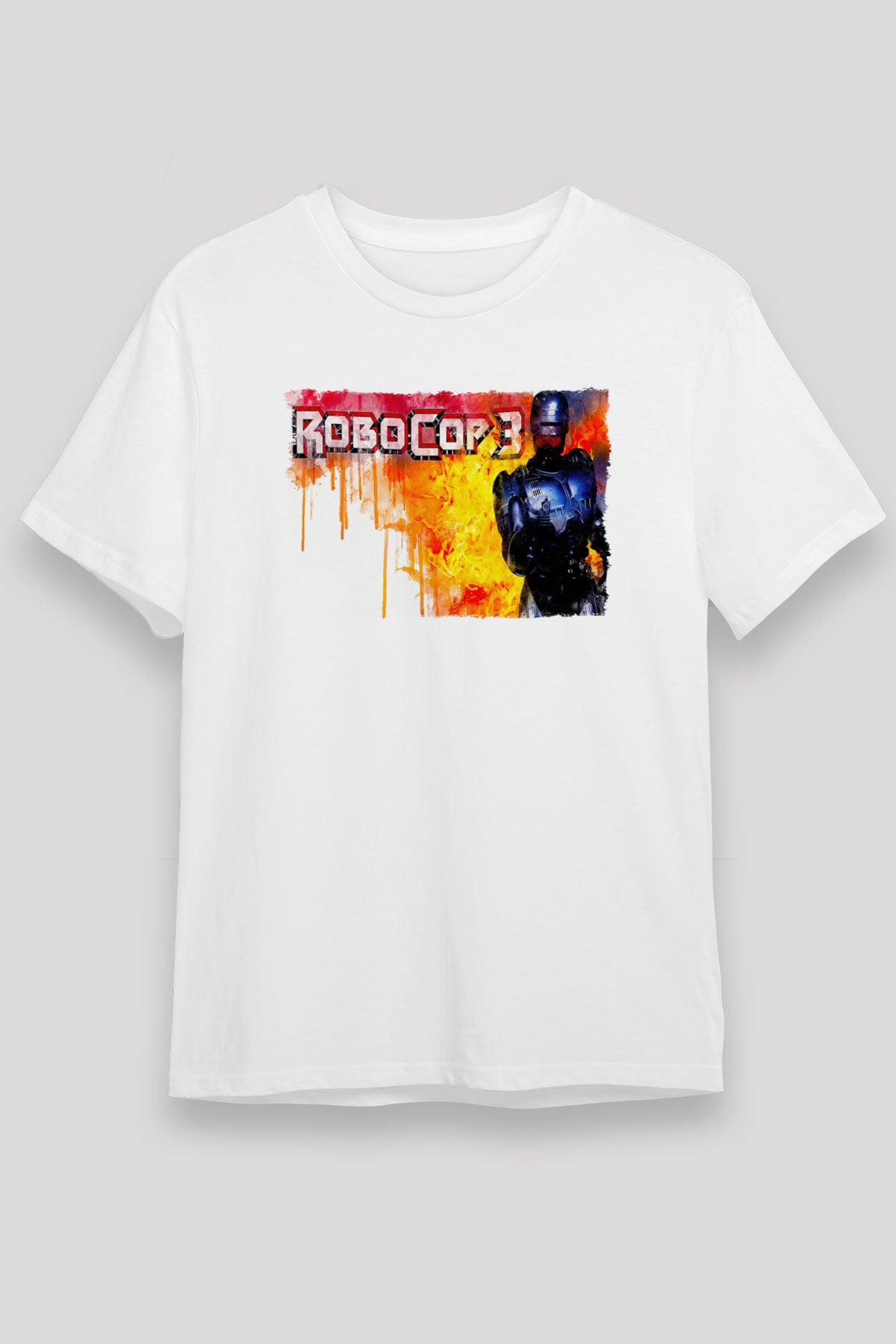 RoboCop Beyaz Unisex Tişört T-Shirt