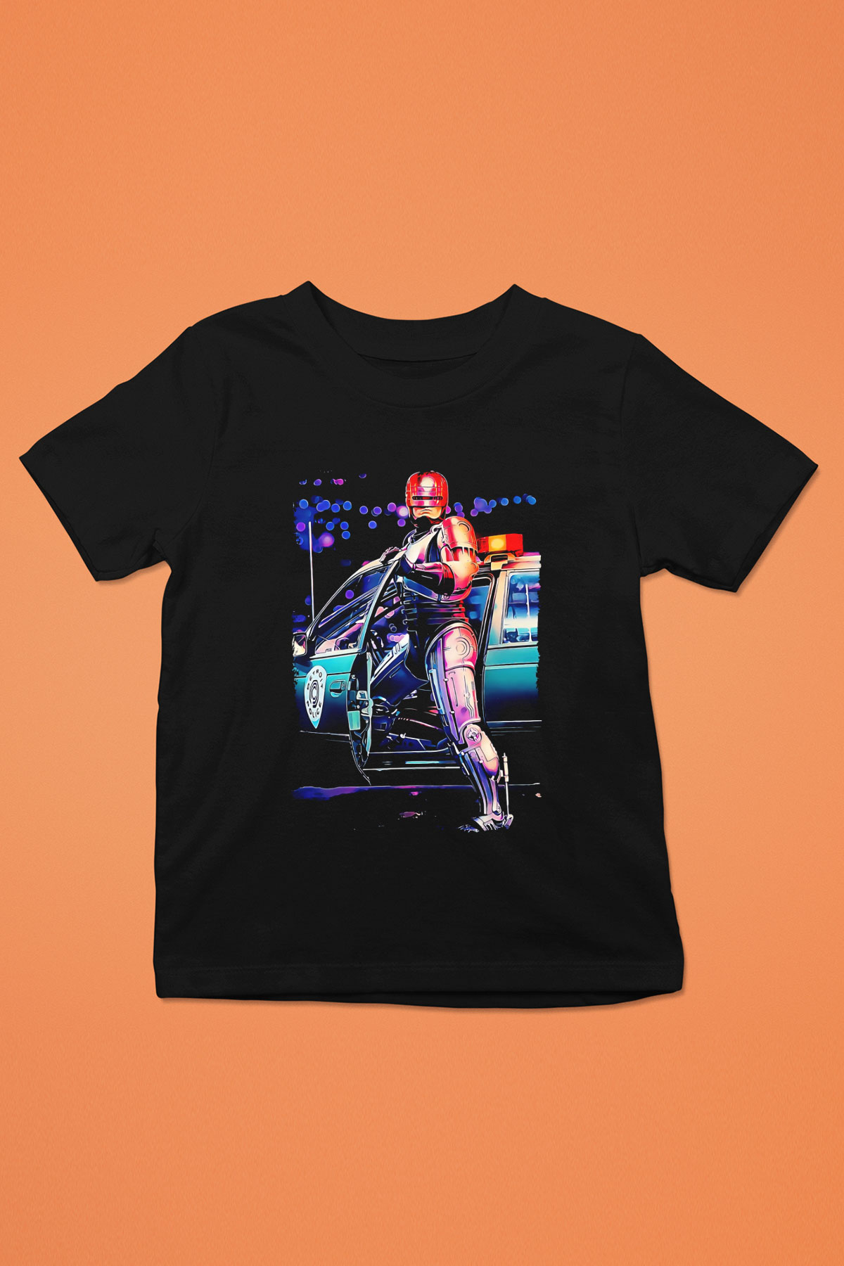 RoboCop Siyah Unisex Çocuk Tişört