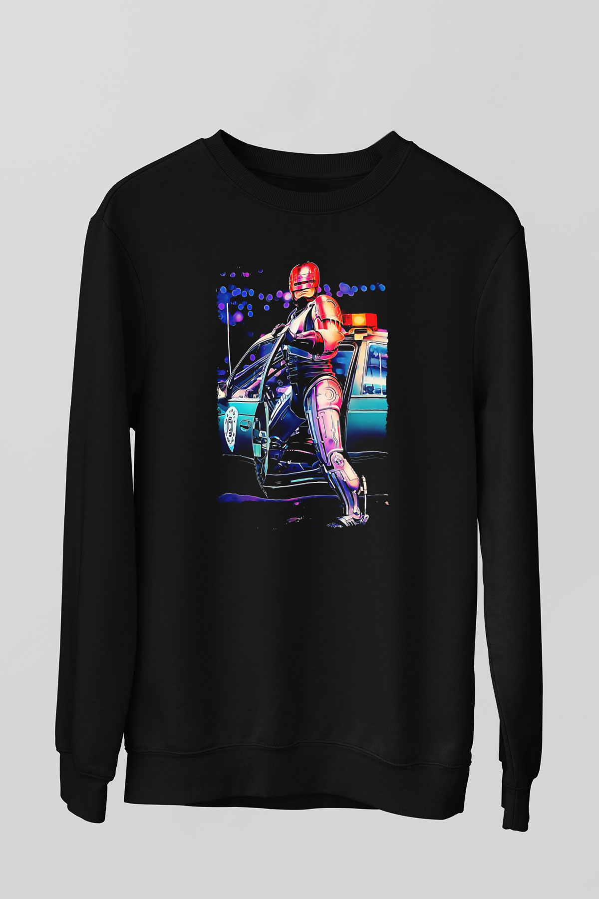 RoboCop Siyah Unisex Sweatshirt