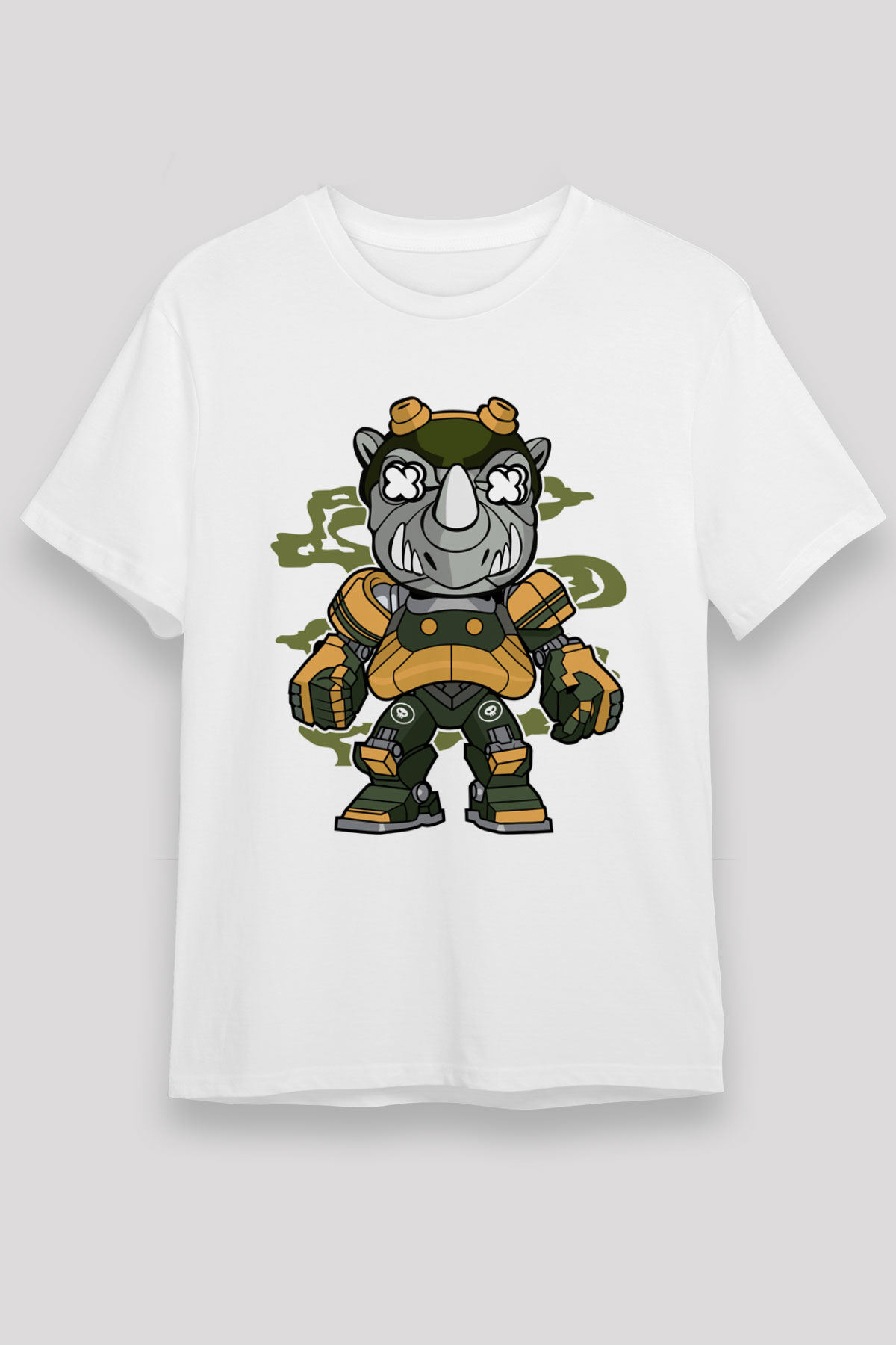 Rock Steady Mecha Baskılı Beyaz Unisex Tişört