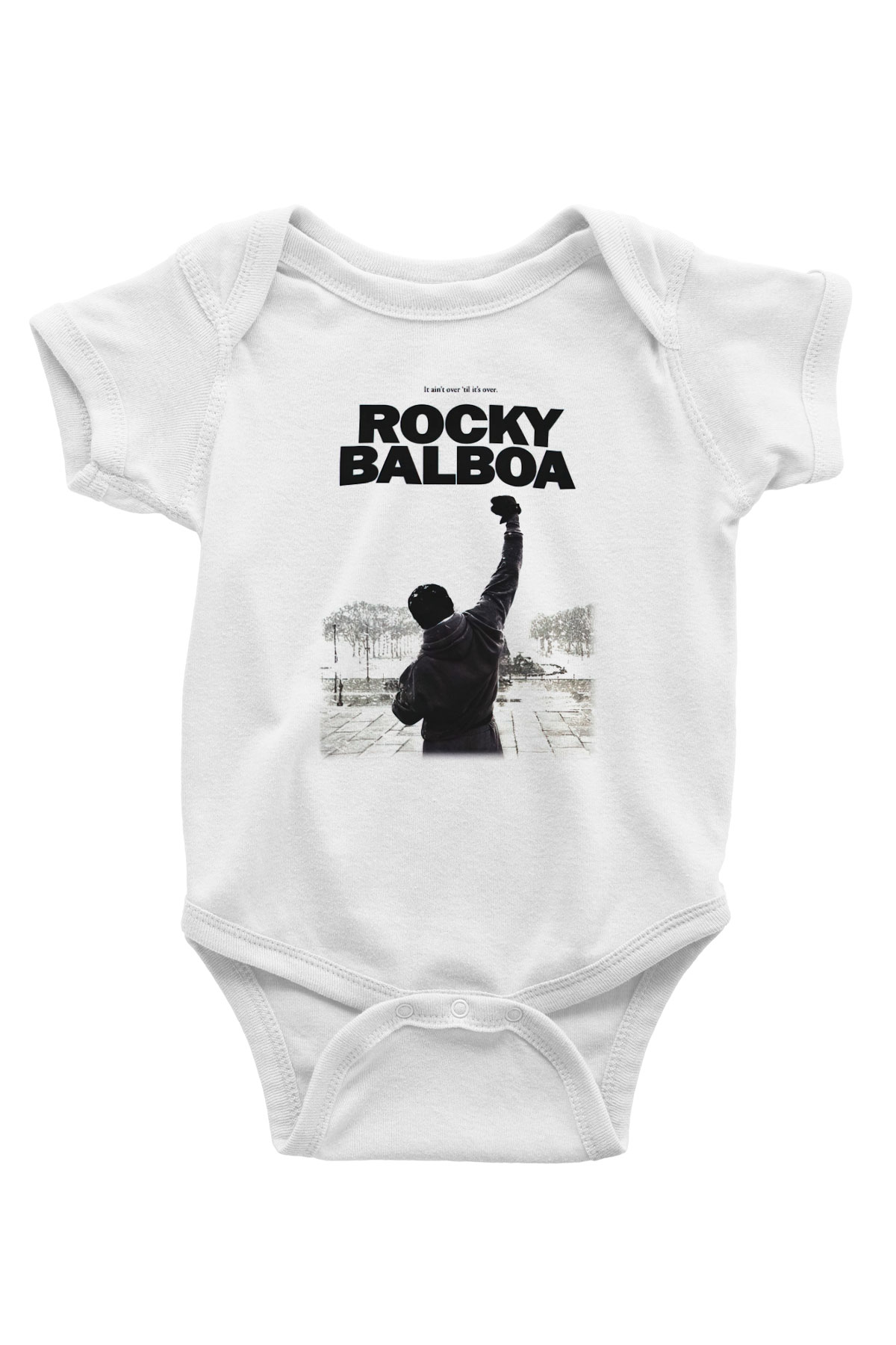 Rocky Baskılı Beyaz Unisex Bebek Body - Zıbın