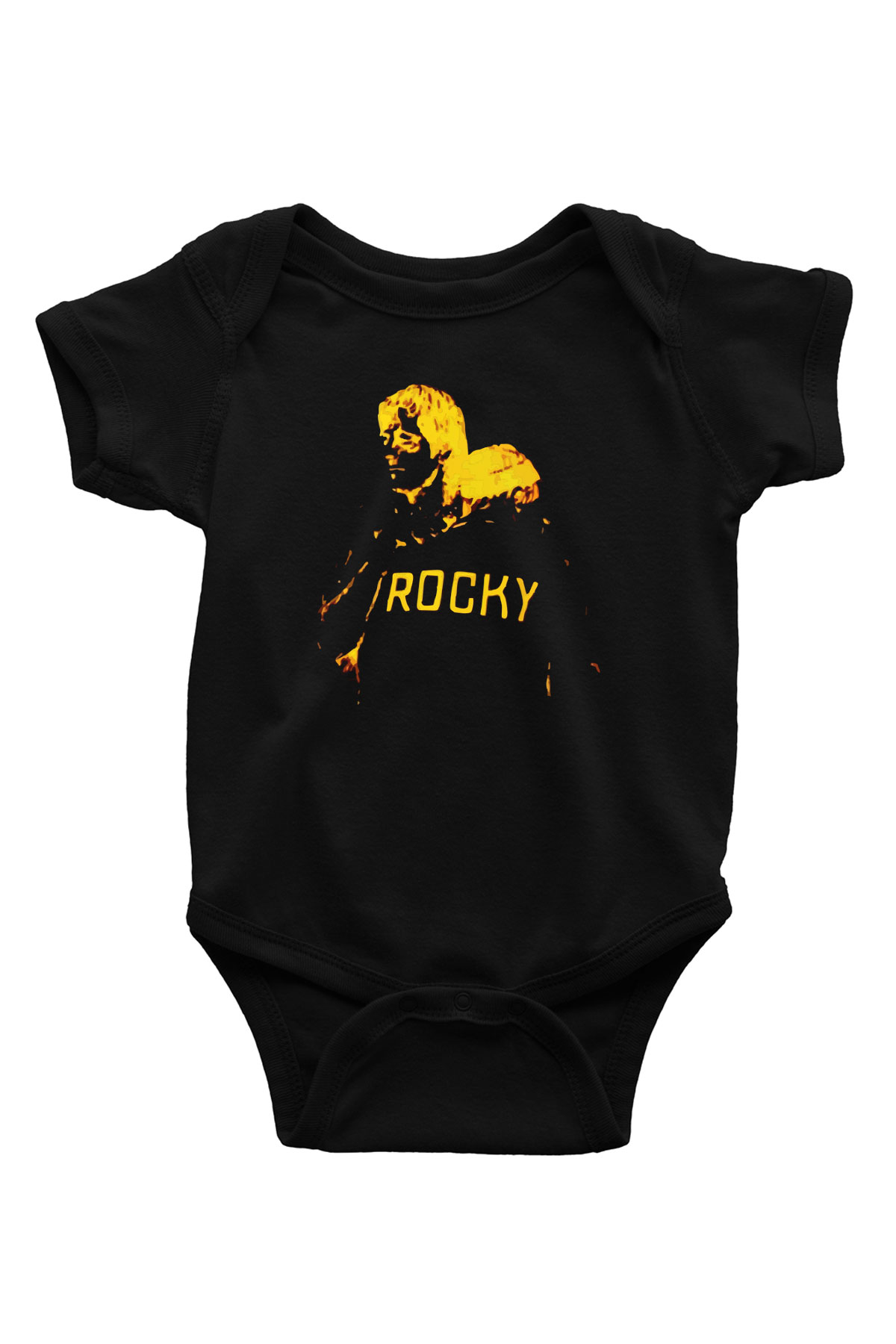 Rocky Baskılı Siyah Bebek Body - Zıbın