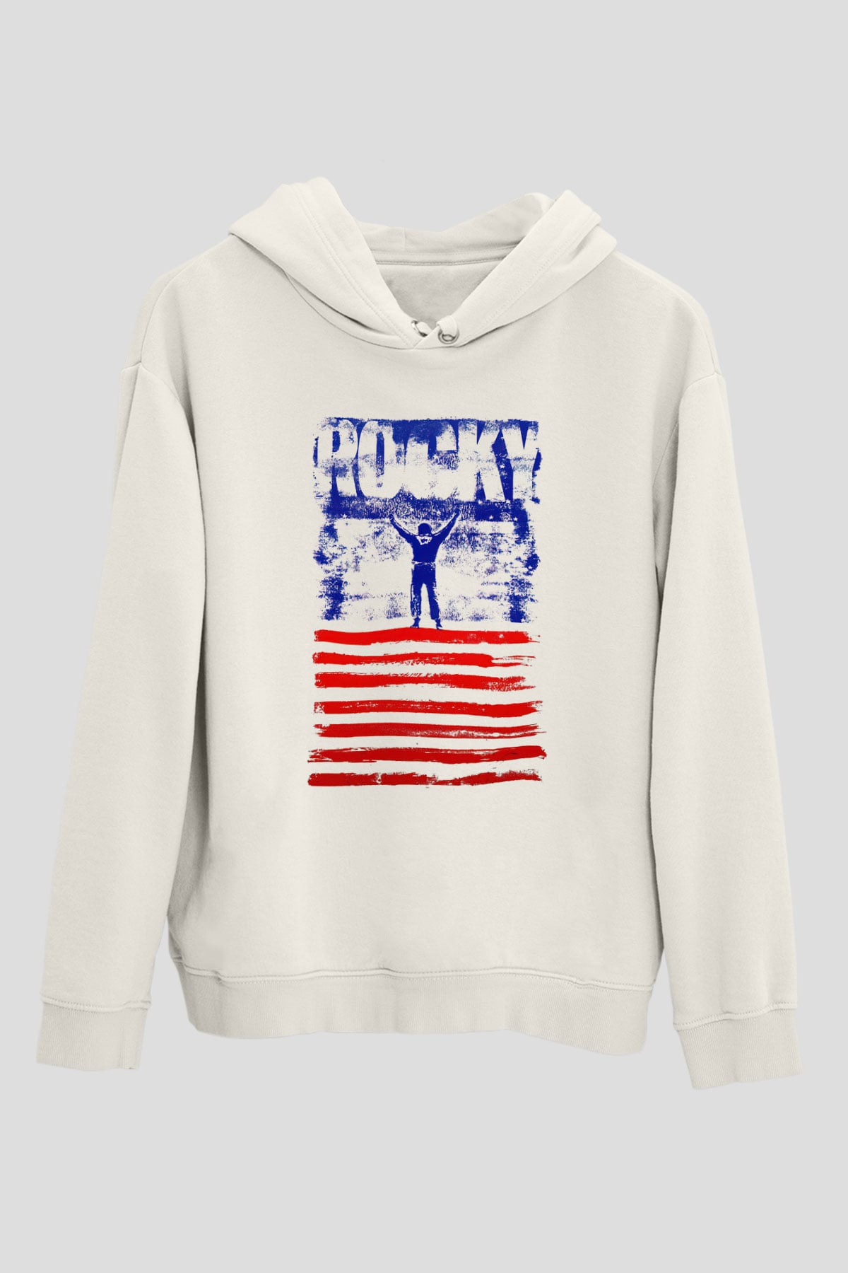 Rocky Beyaz Unisex Hoodie