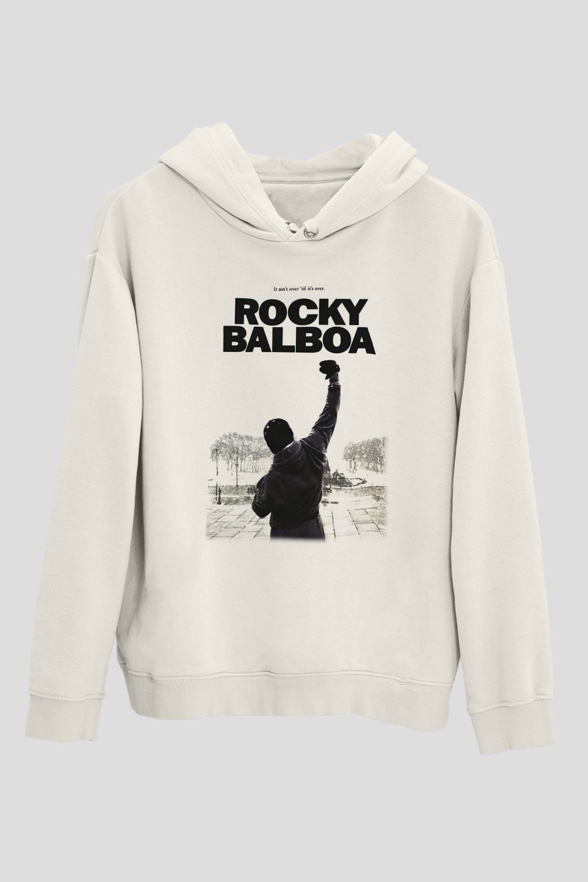 Rocky Beyaz Unisex Hoodie