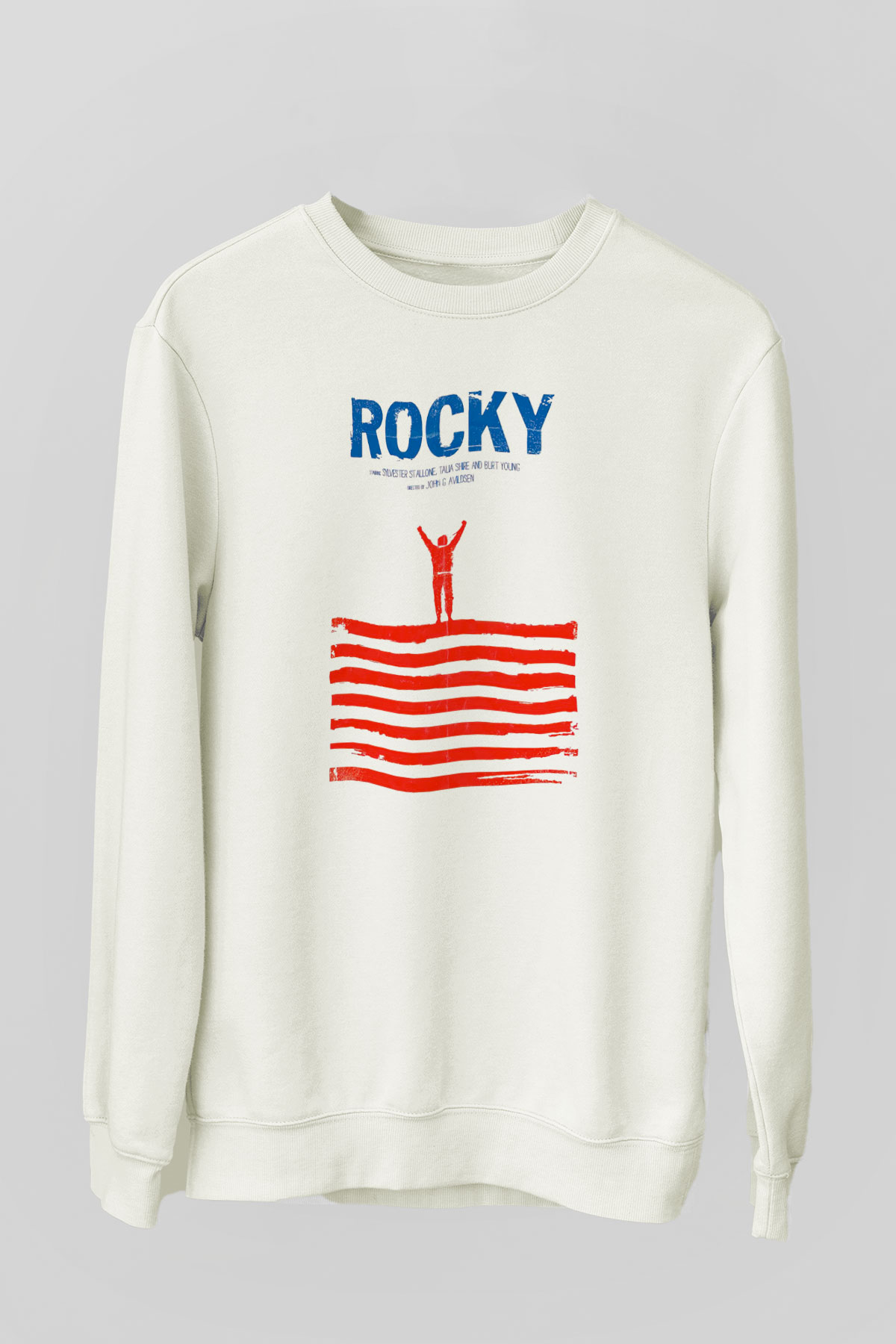 Rocky Beyaz Unisex Sweatshirt