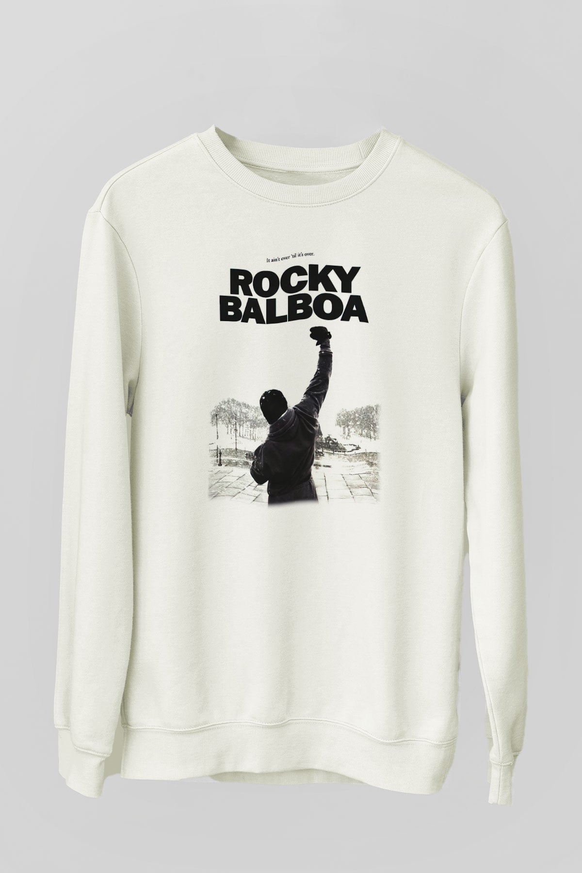 Rocky Beyaz Unisex Sweatshirt