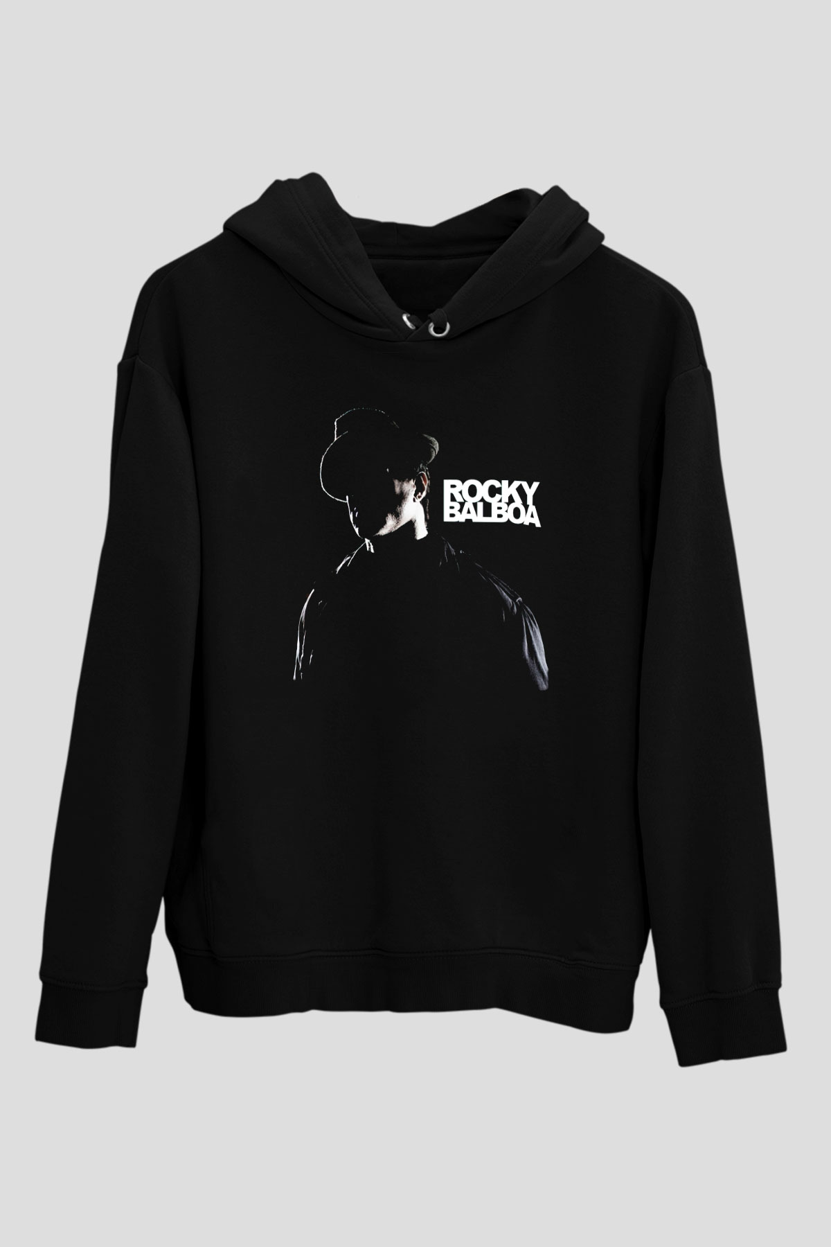 Rocky Siyah Unisex Kapşonlu Sweatshirt