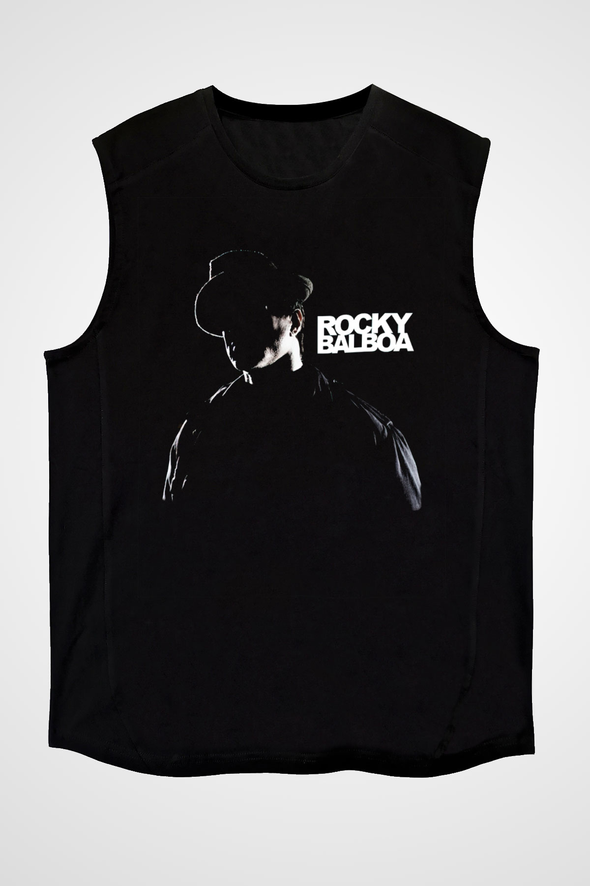 Rocky Siyah Unisex Kolsuz Tişört